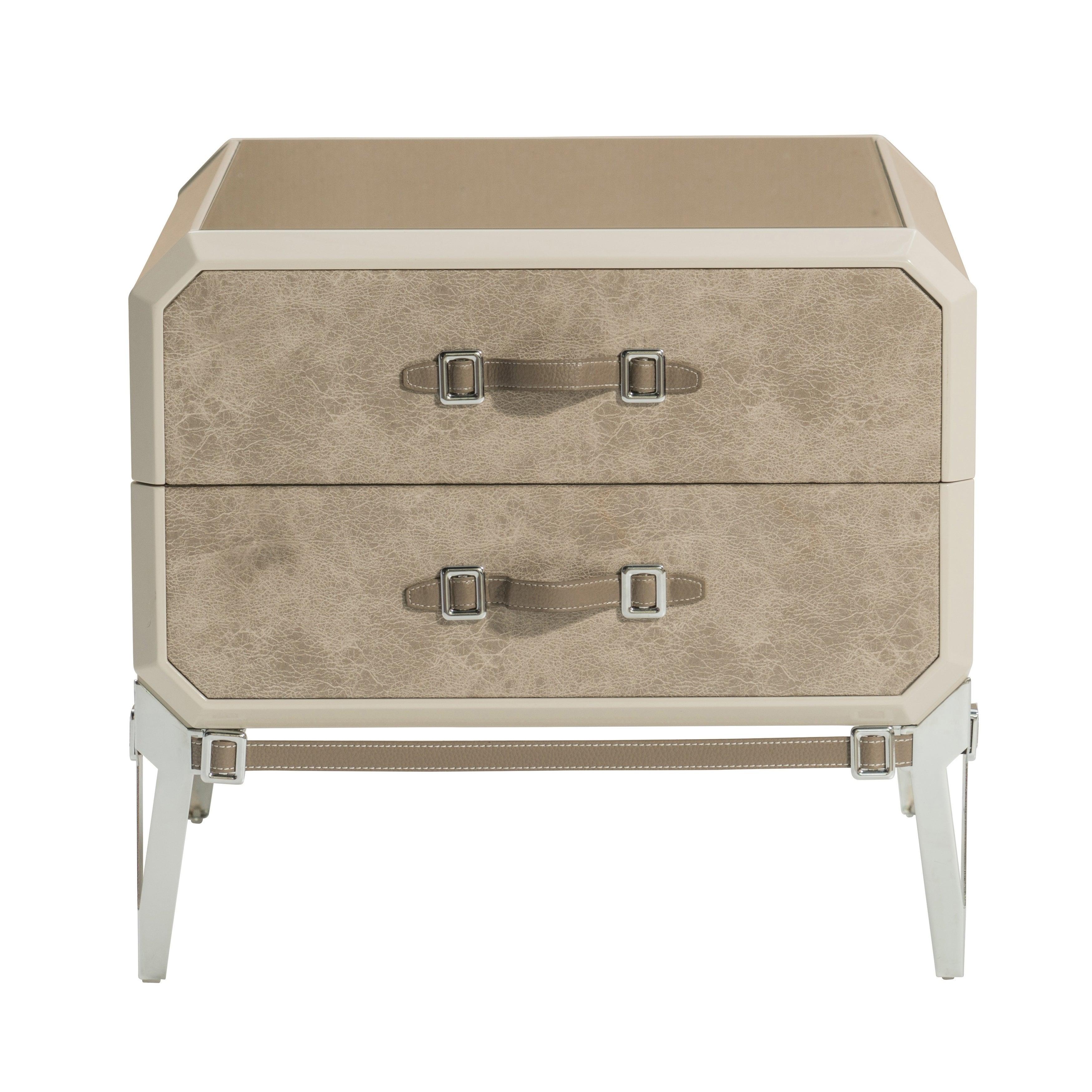 

    
2 Drawers Night Stand Beige Leatherette 27203 Kordal Acme Contemporary
