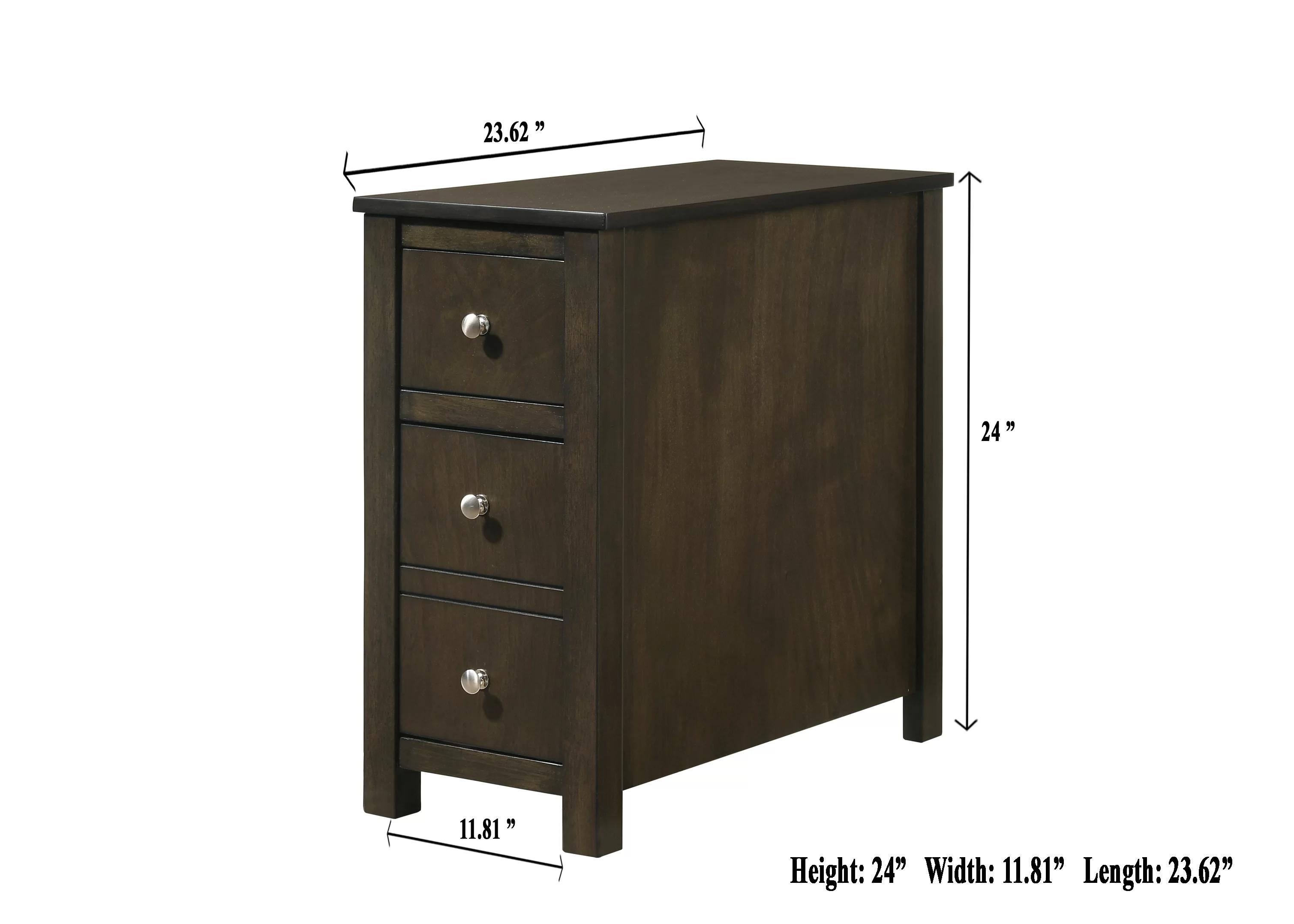 

    
2 Walnut Tall End Tables by Crown Mark Issac 7205-GYWL-2pcs
