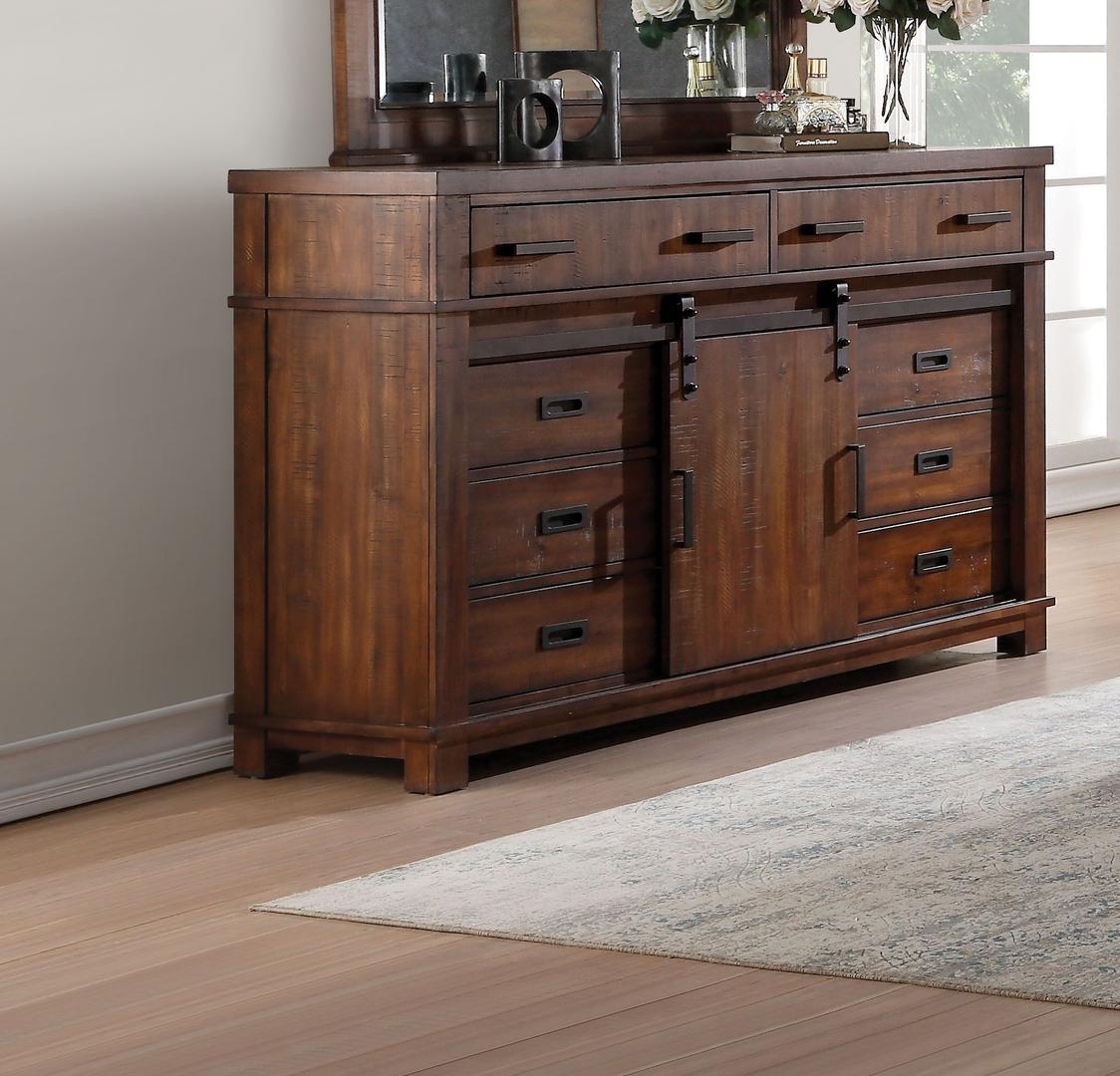 Contemporary, Traditional Combo Dresser Vibia Vibia-27165 in Cherry Finish, Brown 