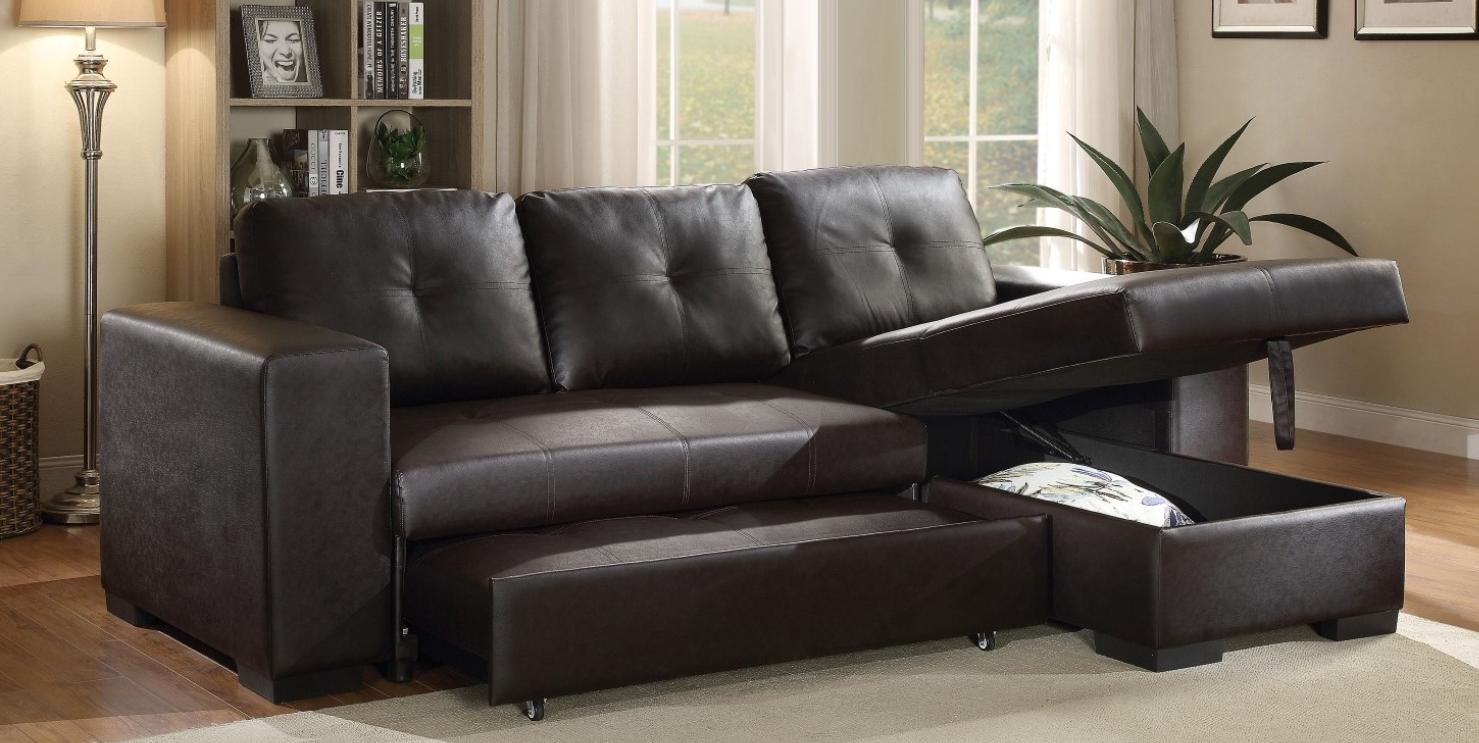 Contemporary, Casual Sectional Sofa Bed Lloyd 53345 Lloyd-53345 in Black PU