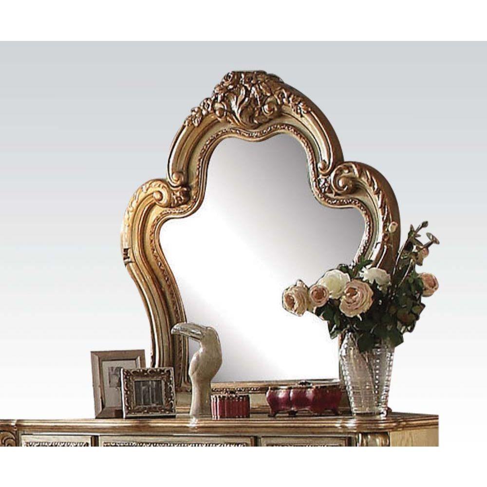 

    
 Order  Tufted Gold Patina Queen Bedroom Set 4Pcs Dresden 23160Q Acme Victorian Classic
