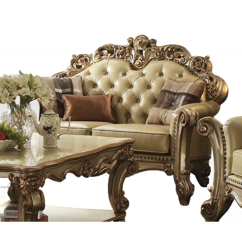 

    
Vendome-53000-Set-5 Acme Furniture Sofa Loveseat and Table Set
