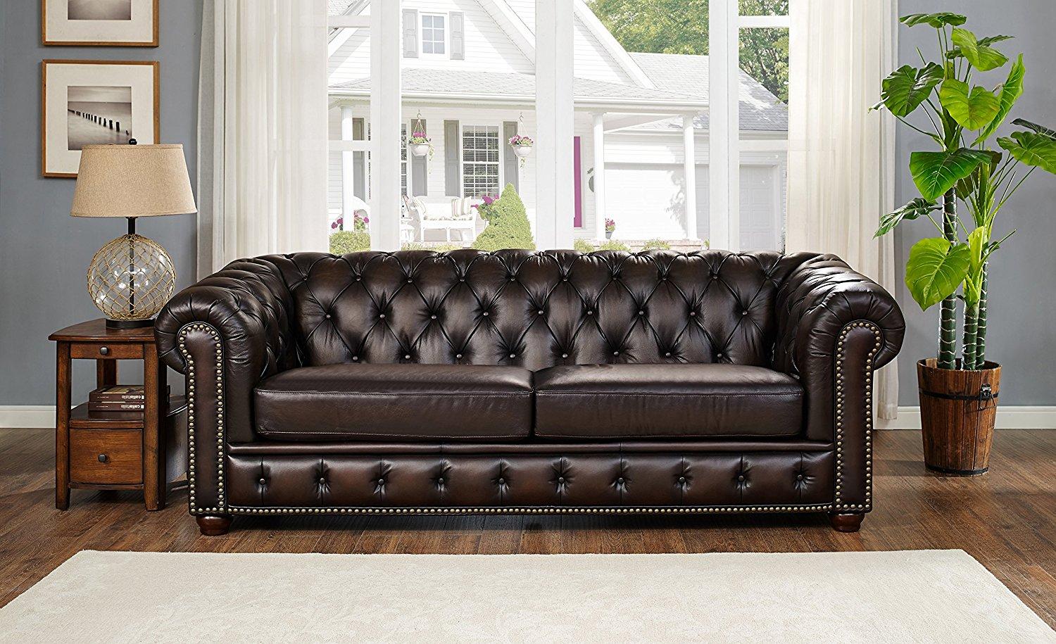 

                    
Amax Leather Albany Sofa Love Chair Brown Top grain leather Purchase 
