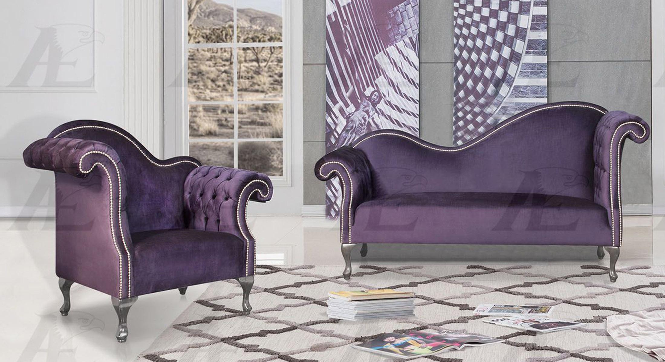 

    
Purple Fabric Tufted Sofa Set 2Pcs American Eagle AE2601-NB SPECIAL ORDER
