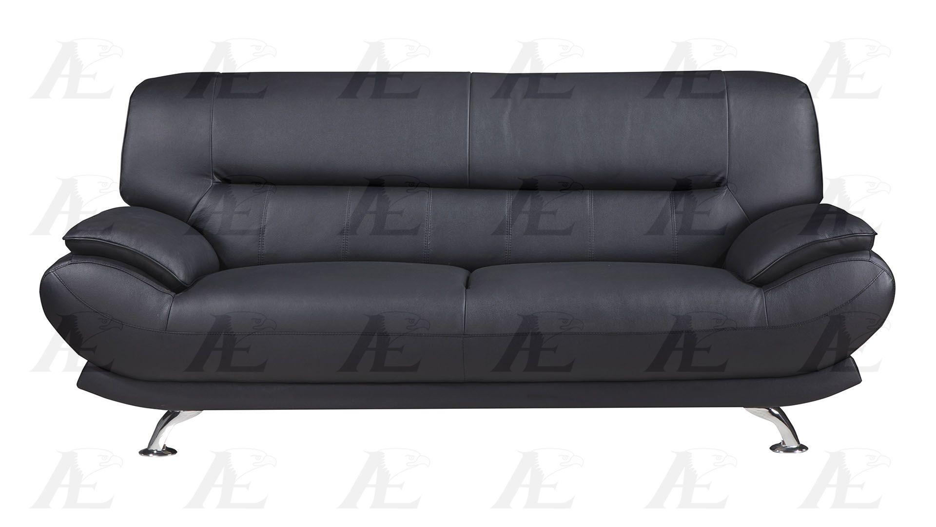 

    
EK-9118-BK-SF-Set-3 Black Genuine Leather Sofa Set 3Pcs EK-9118-BK-SF American Eagle Modern
