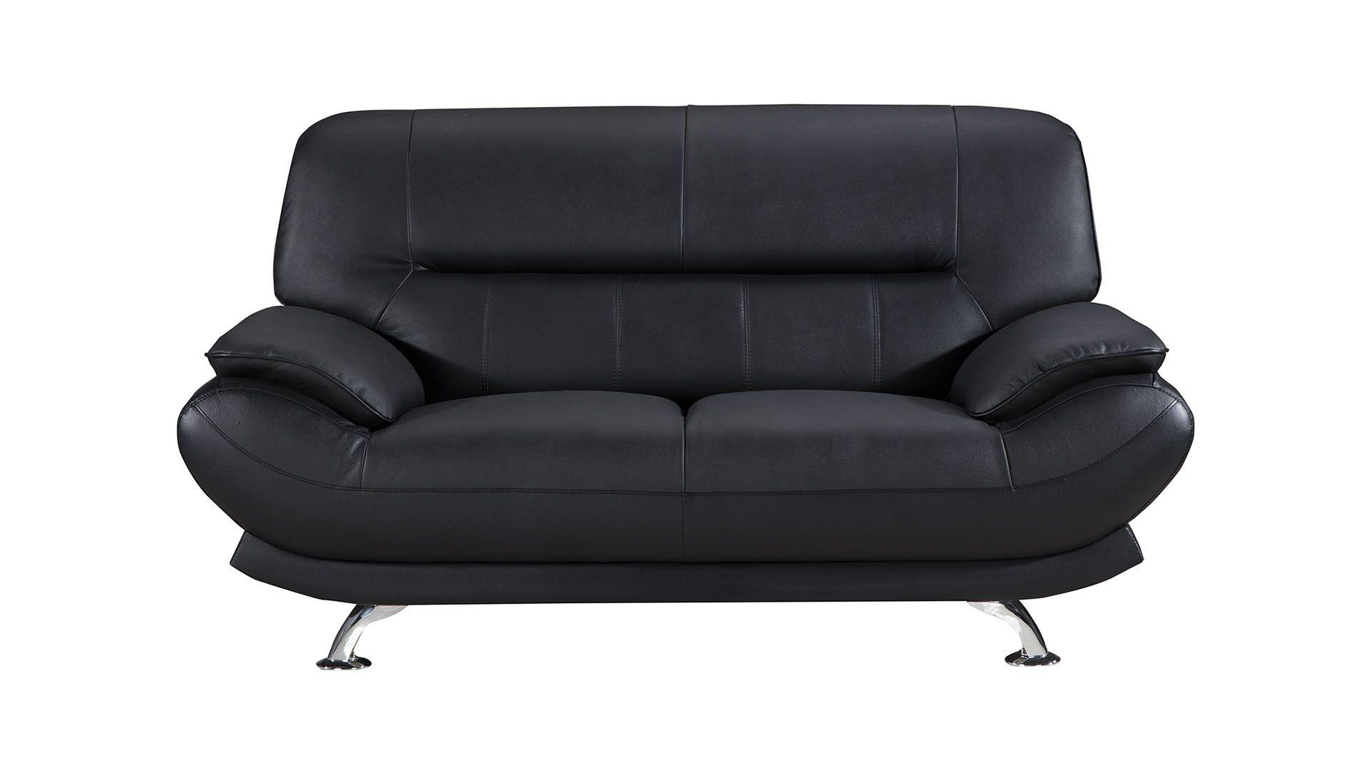 

        
American Eagle Furniture EK-9118-BK-SF Sofa Set Black Genuine Leather 00656237666719
