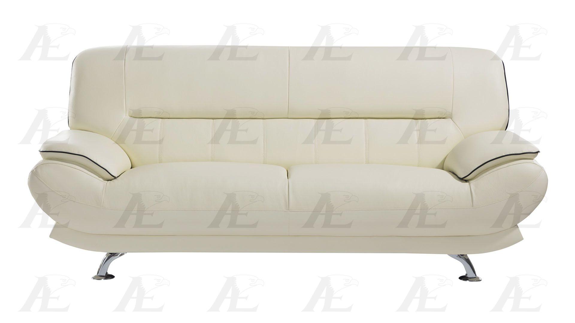 

    
EK-9118-IV-SF -Set-3 Ivory Genuine Leather Sofa  Set 3Pcs American Eagle EK-9118-IV-SF Contemporary
