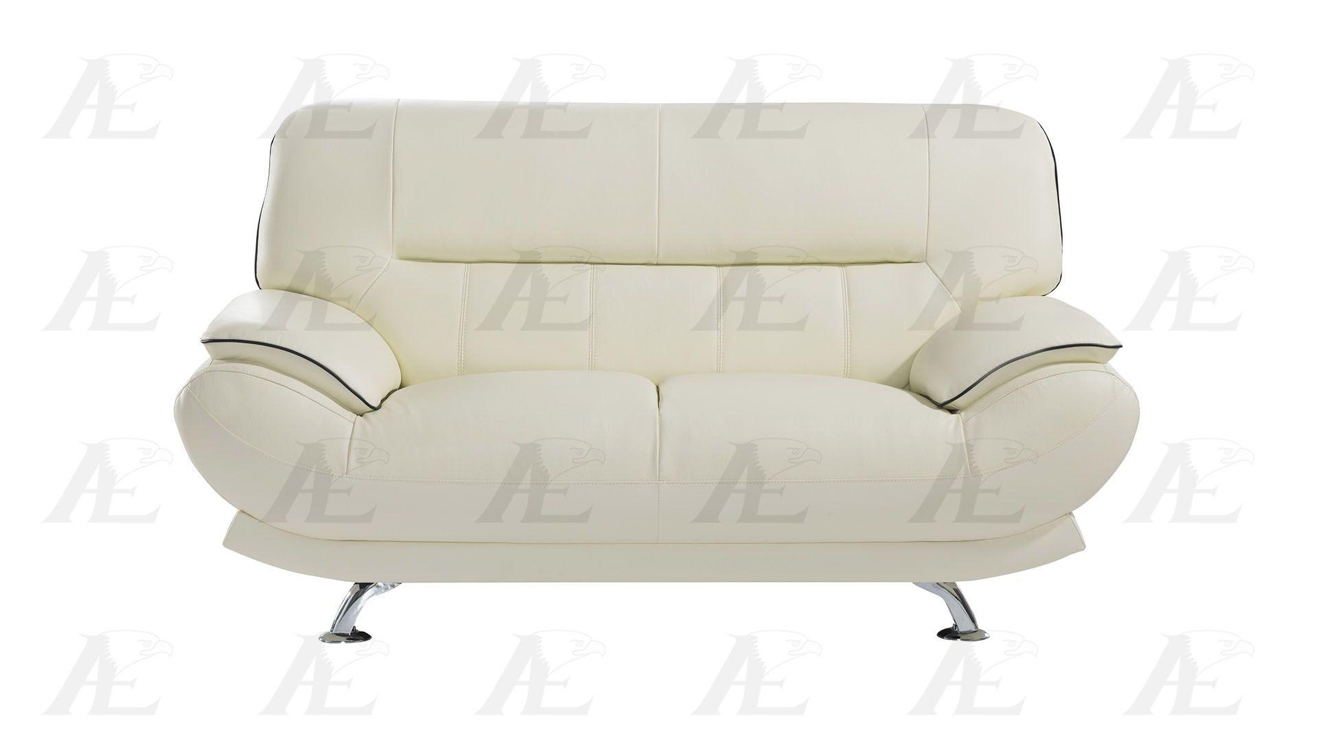 

    
 Order  Ivory Genuine Leather Sofa  Set 3Pcs American Eagle EK-9118-IV-SF Contemporary
