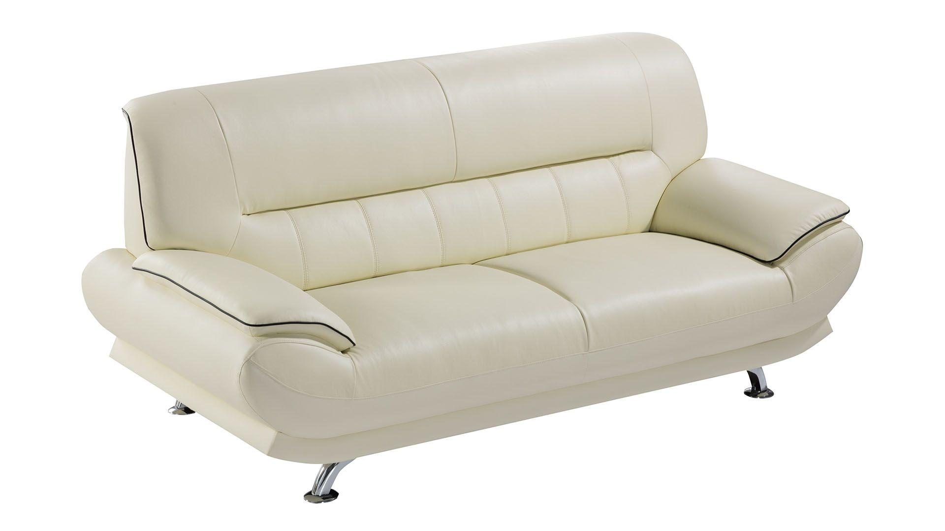 

    
Ivory Genuine Leather Sofa  Set 3Pcs American Eagle EK-9118-IV-SF Contemporary
