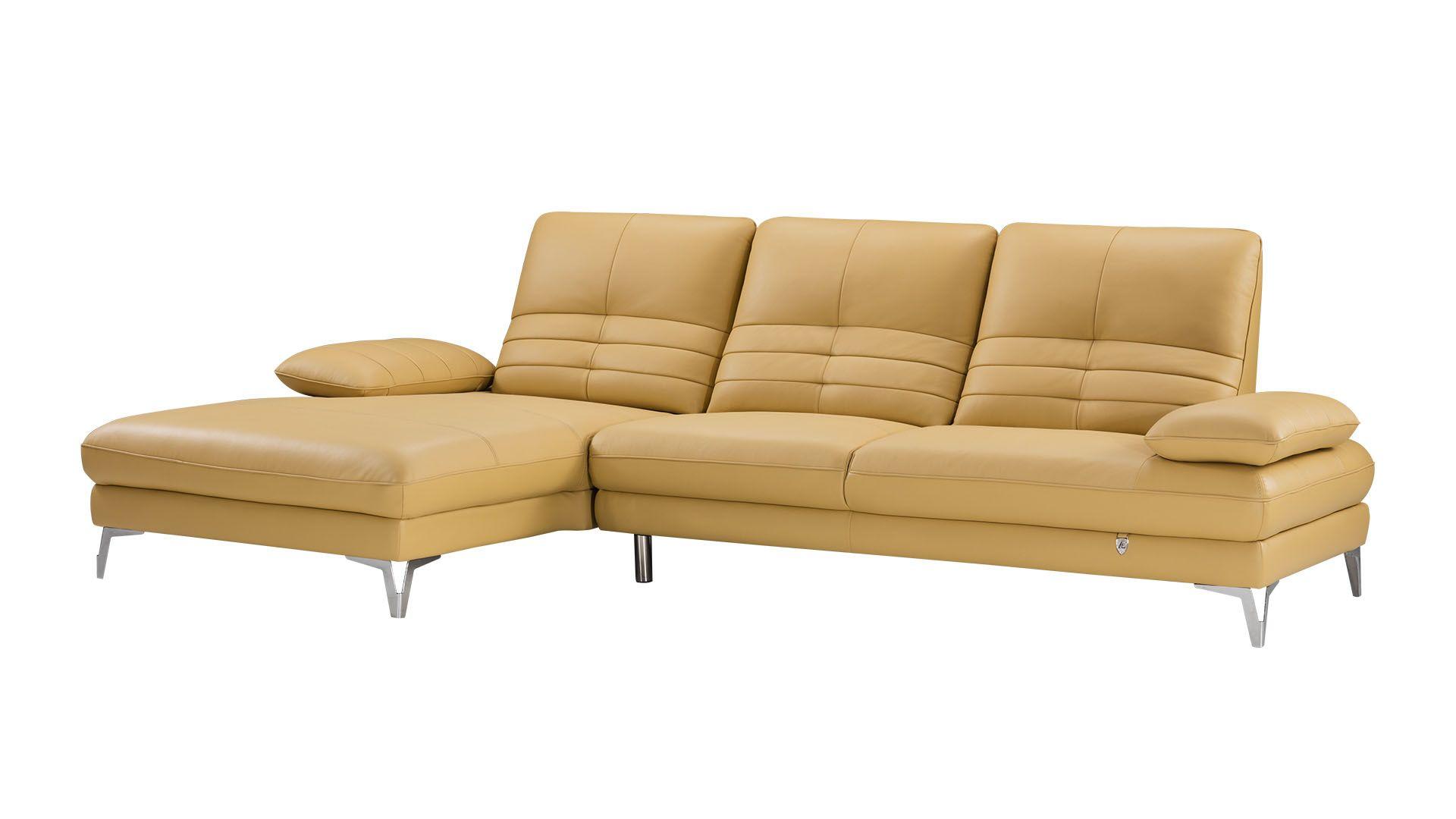 

    
Yellow Italian Leather Sectional Sofa RIGHT EK-L070-YO American Eagle Modern
