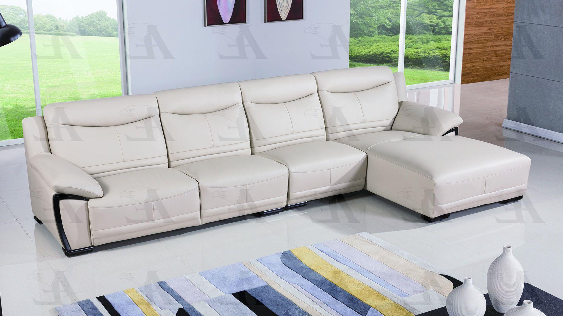 

    
American Eagle Furniture EK-LB306-LG Modern Light Gray Genuine Leather Sectional RHC 3Pcs
