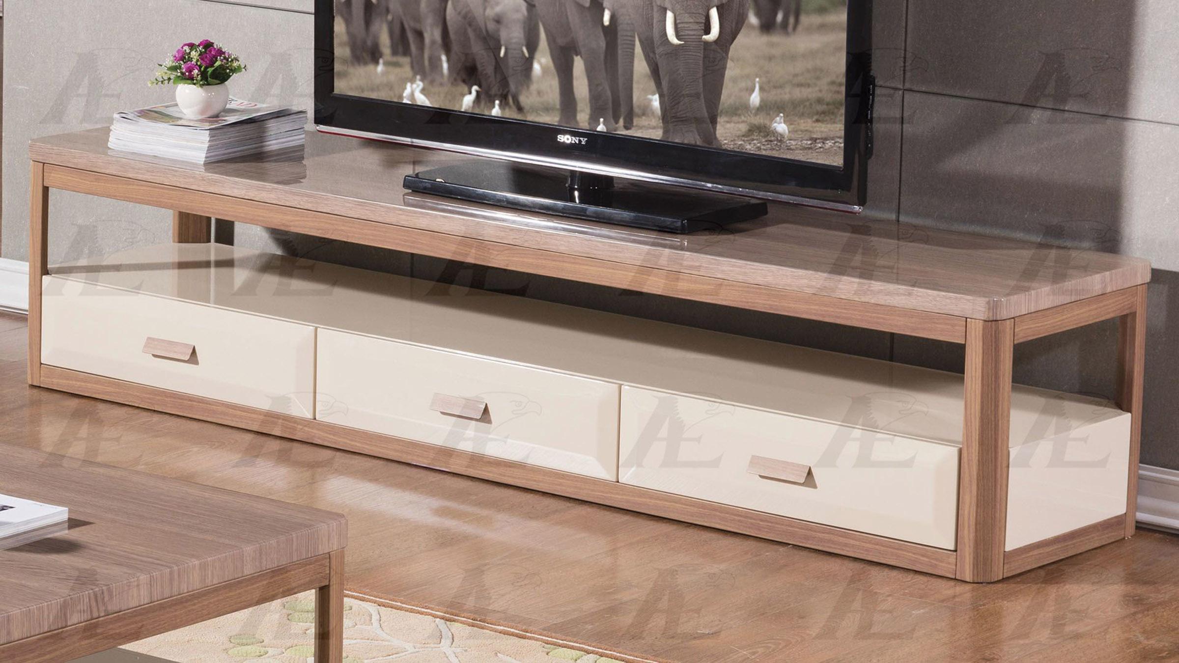 Contemporary TV Stand FC-D335 FC-D335 in Brown, Ivory 