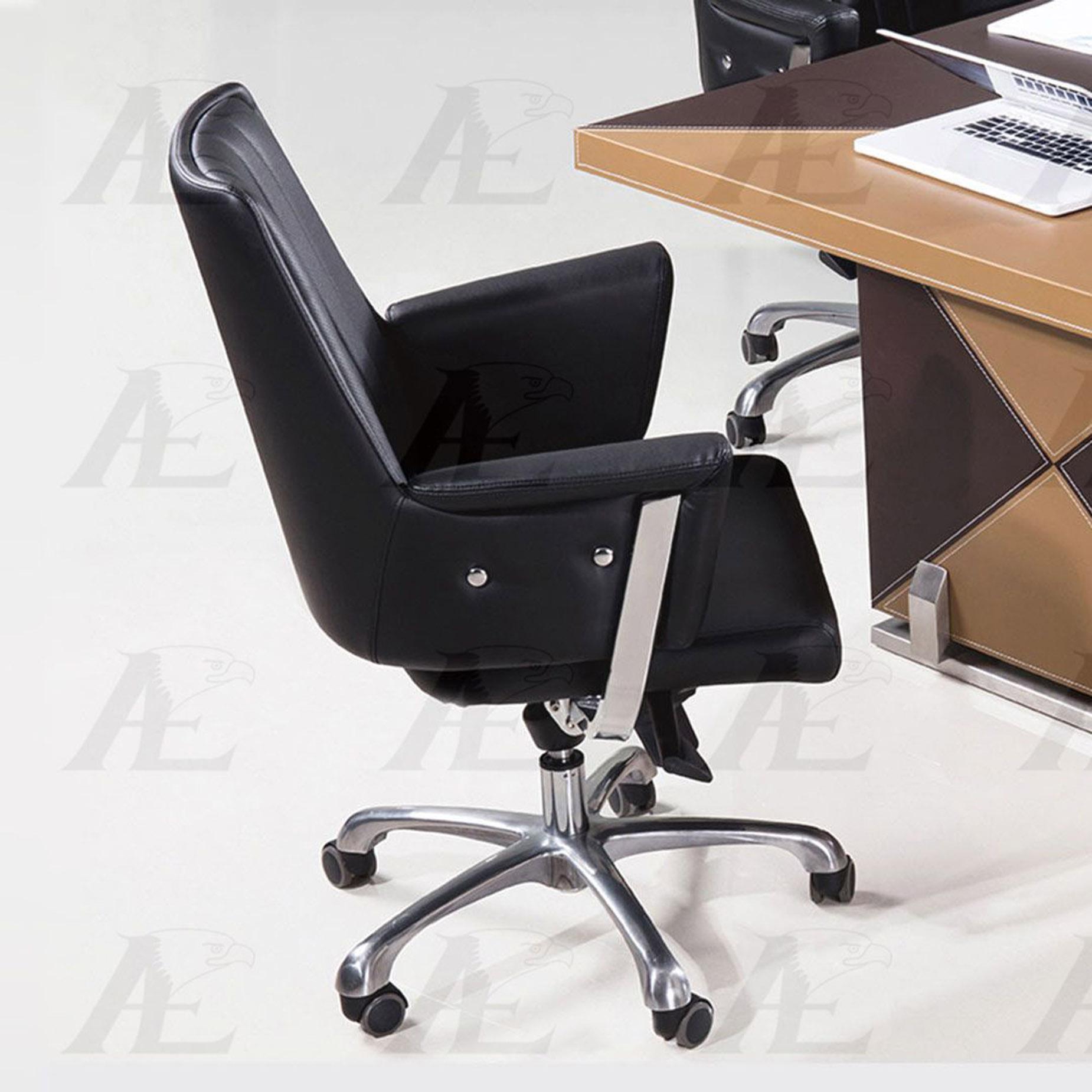 

    
American Eagle Furniture  YS915B Black Office Chair Pu Modern
