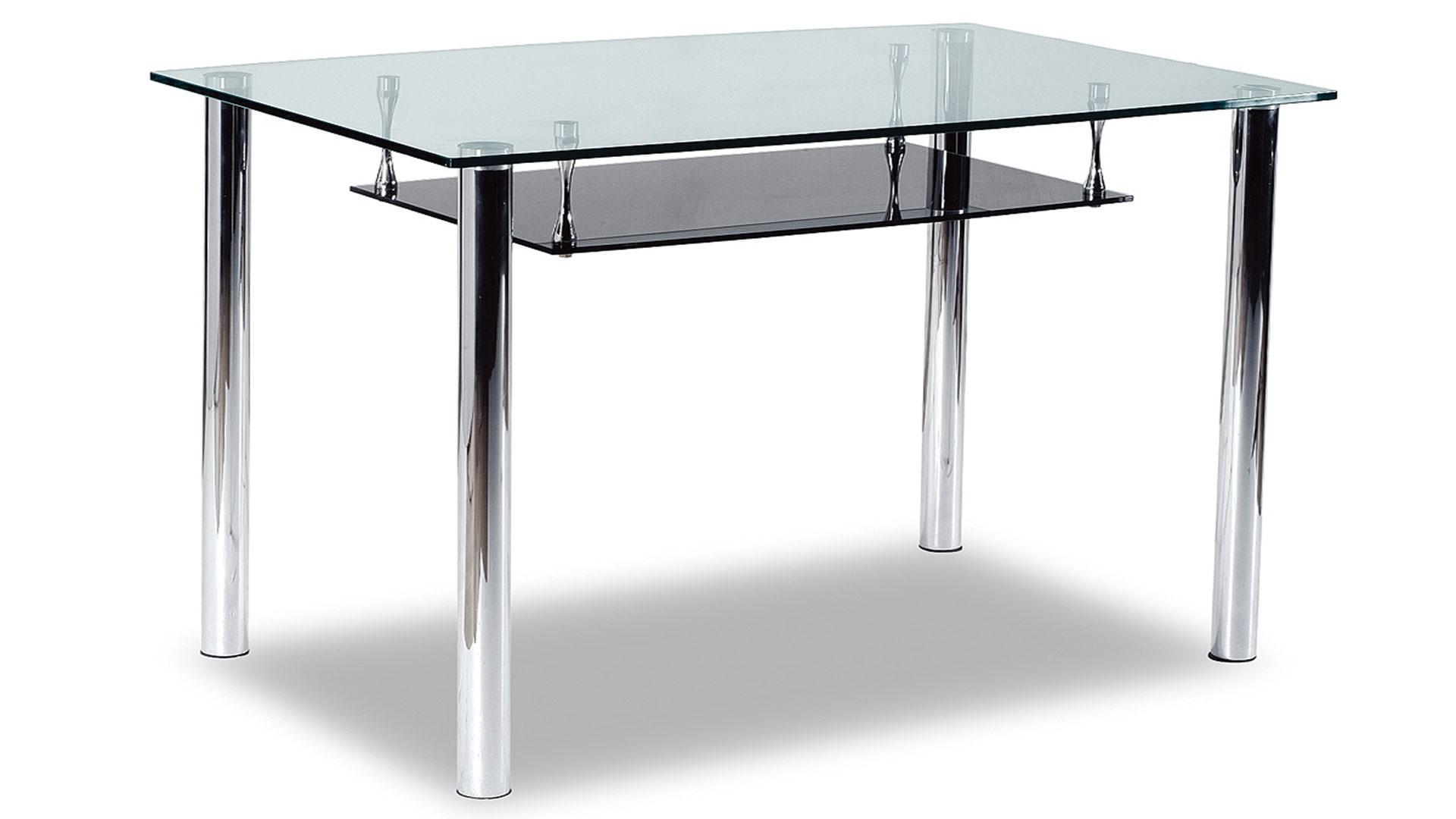 Contemporary Dining Table 102S DT20108 in Clear 