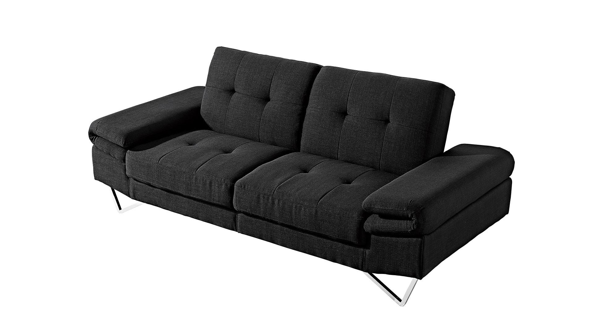 Contemporary Sofa bed Lucia SKUMB39002BS-MB1373-BLACK in Black Fabric