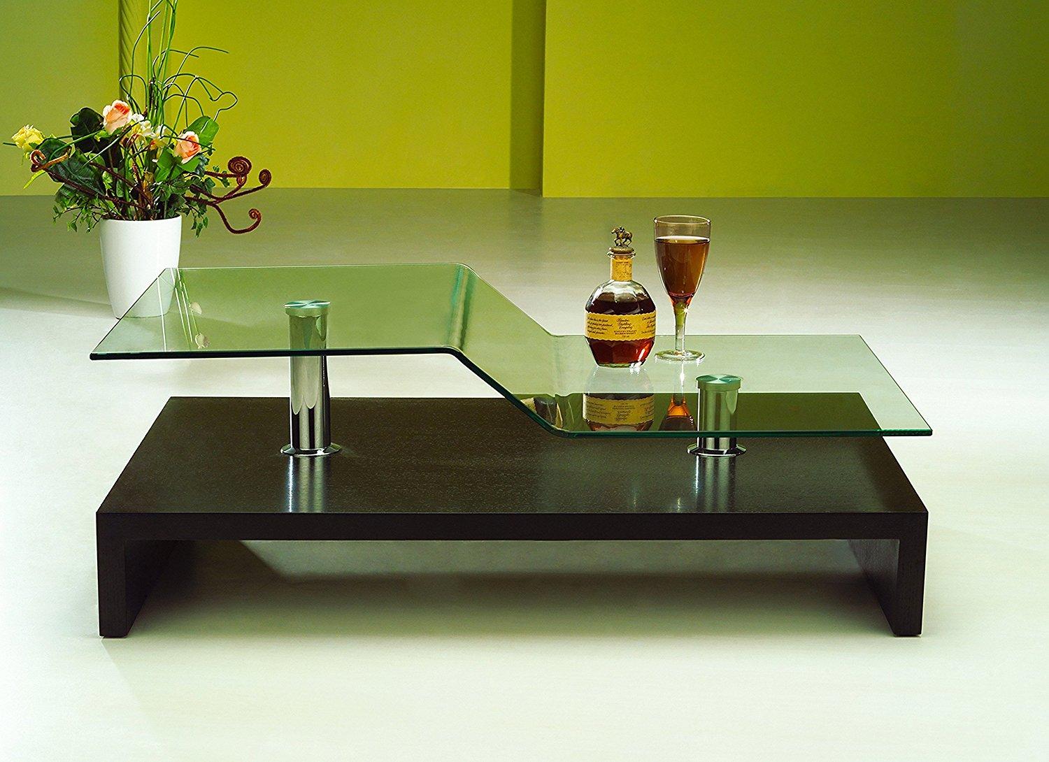

    
At Home USA Quatro Coffee Table in Wenge Chrome Posts Modern Style
