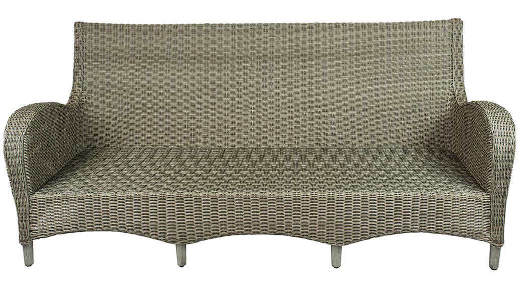 Contemporary Patio Sofa Athena ATDSS in Gray Wicker