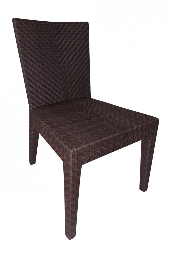 Contemporary Outdoor Chair Atlantis 903-3304-JBP-S in Java, Brown 