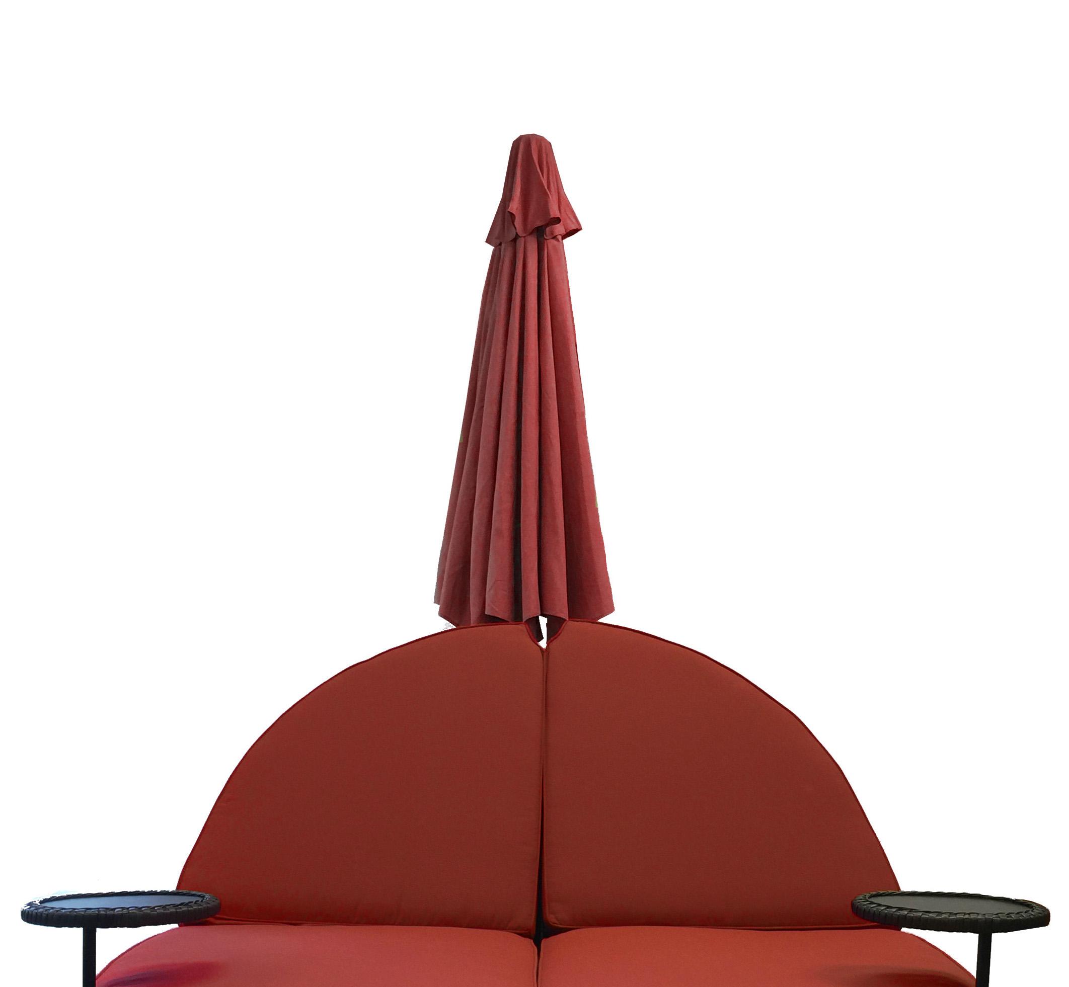 

    
Aztec Wicker on Aluminum Frame Sun Bed w/ Red Sunbrella Cushion  CaliPatio SPECIAL ORDER
