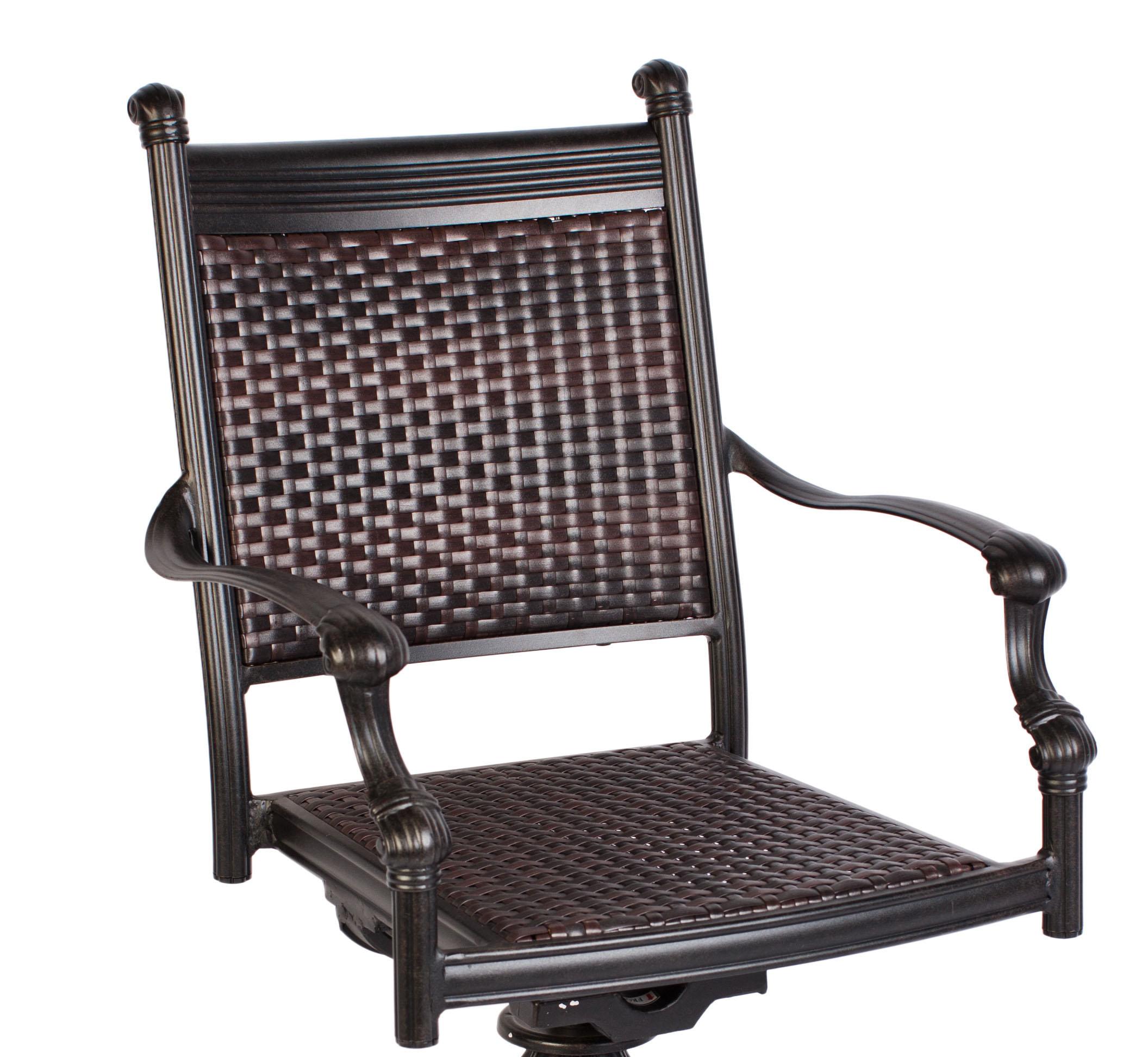 

    
CaliPatio Aztec Outdoor Dining Chair Dark Brown/Bronze AZSR-Set-2
