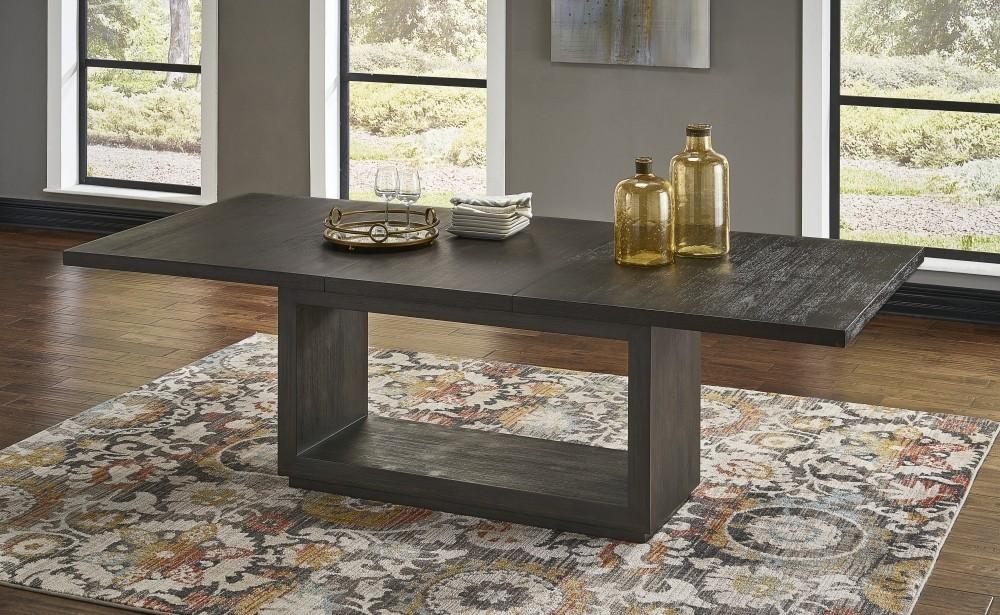 

    
Basalt Gray Rectangular Dining Table Solid Acacia OXFORD by Modus Furniture
