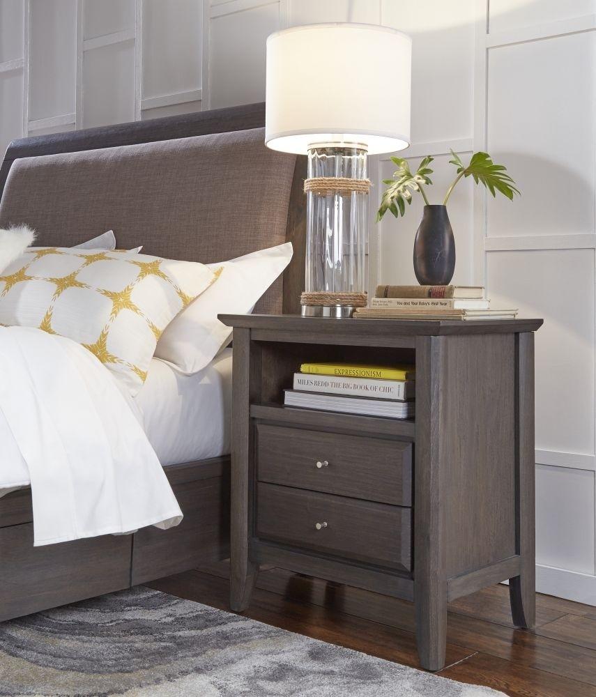 

    
 Shop  Basalt Grey Finish Dolphin Linen Upholstery Queen Bedroom Set 3Pcs CITY II by Modus Furniture
