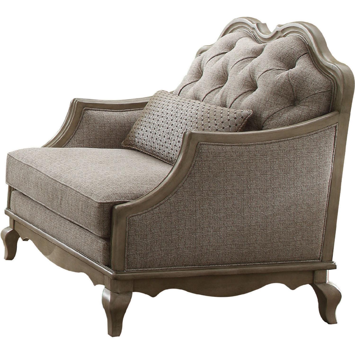 Classic, Traditional Arm Chairs Chelmsford-56052 Chelmsford-56052 in Taupe, Beige Fabric