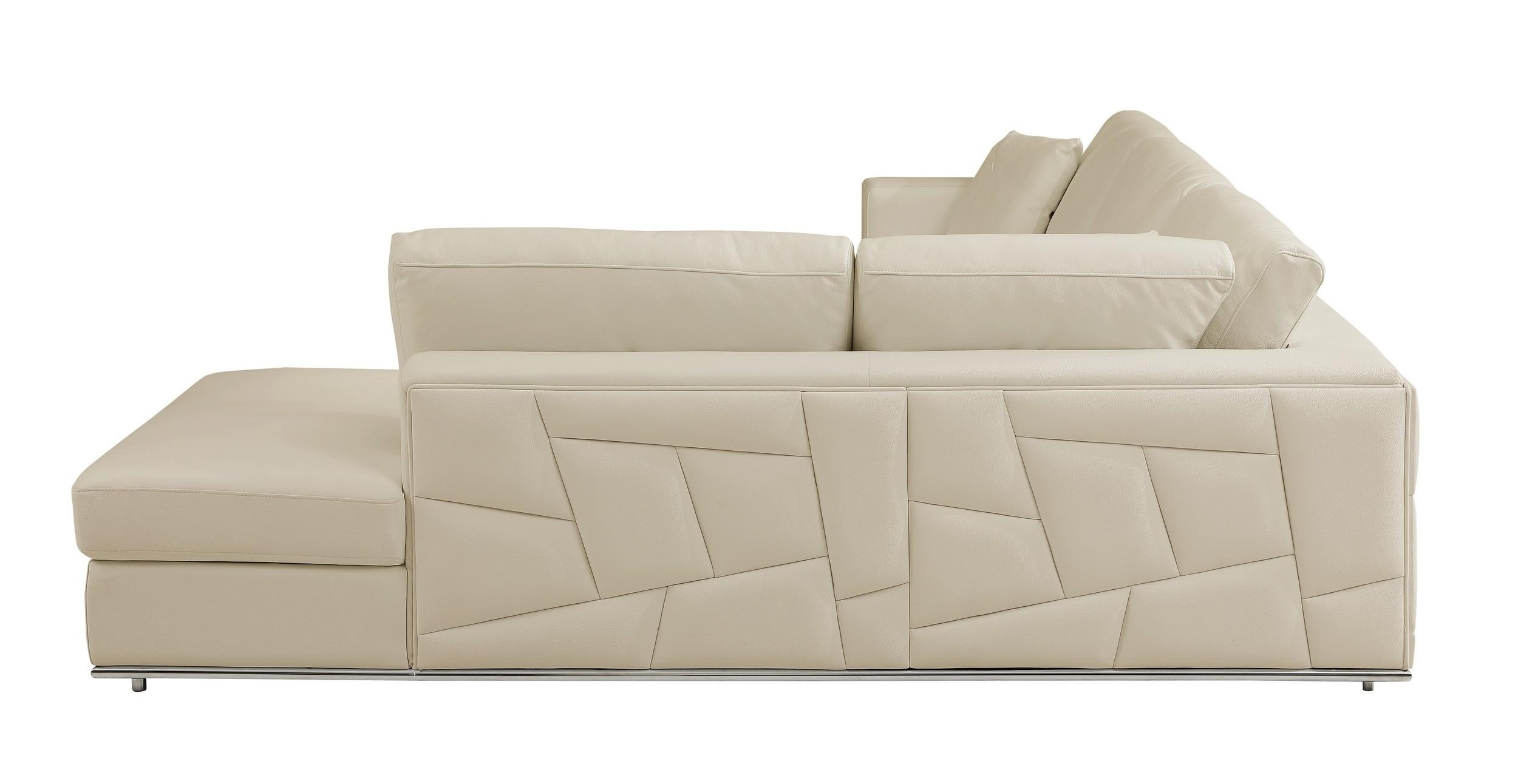 

                    
Global United 998 Sectional Sofa Beige Top grain leather Purchase 
