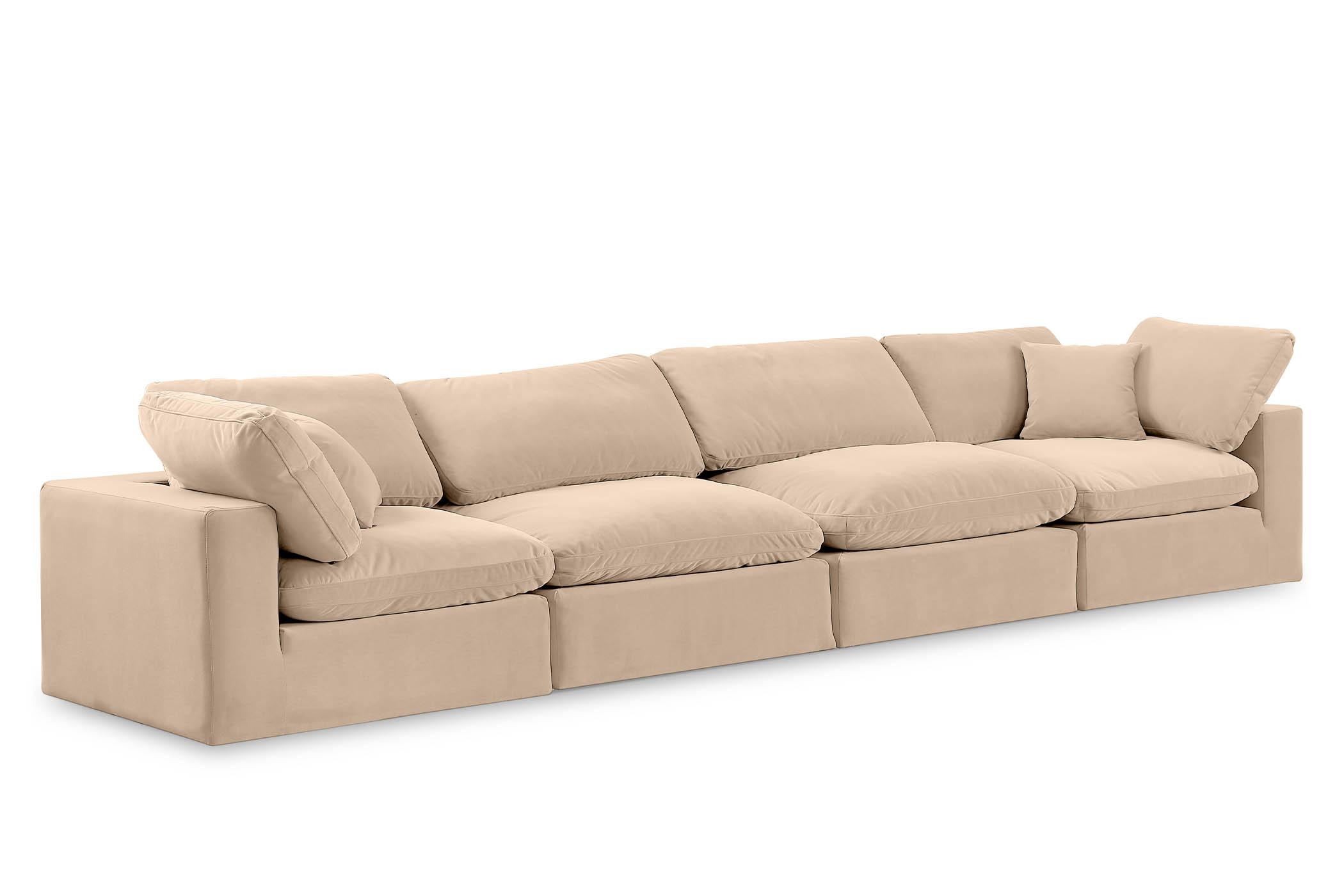 

    
Beige Velvet Modular Sofa COMFY 189Beige-S158 Meridian Contemporary Modern
