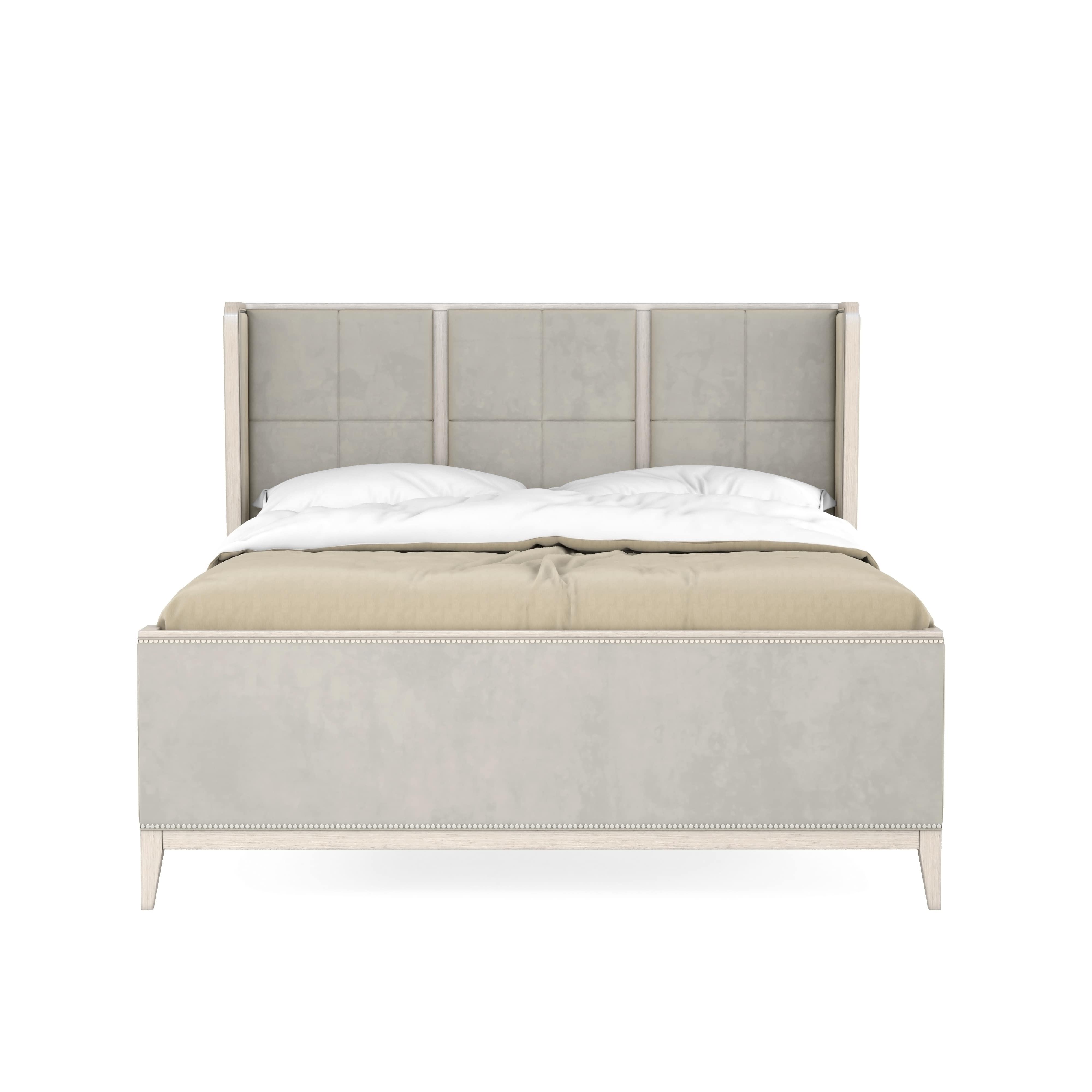 Modern, Casual Panel Bed Passport 301146-2349 in Gray Fabric