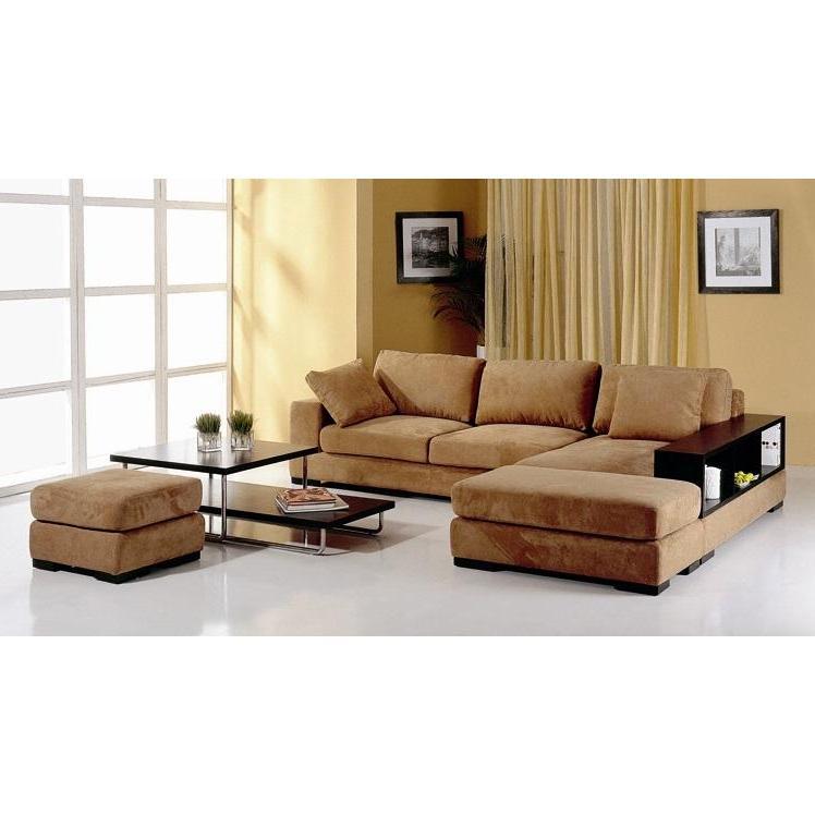 Modern Sectional Sofa Telus BH Telus-Brown-Right in Brown Fabric