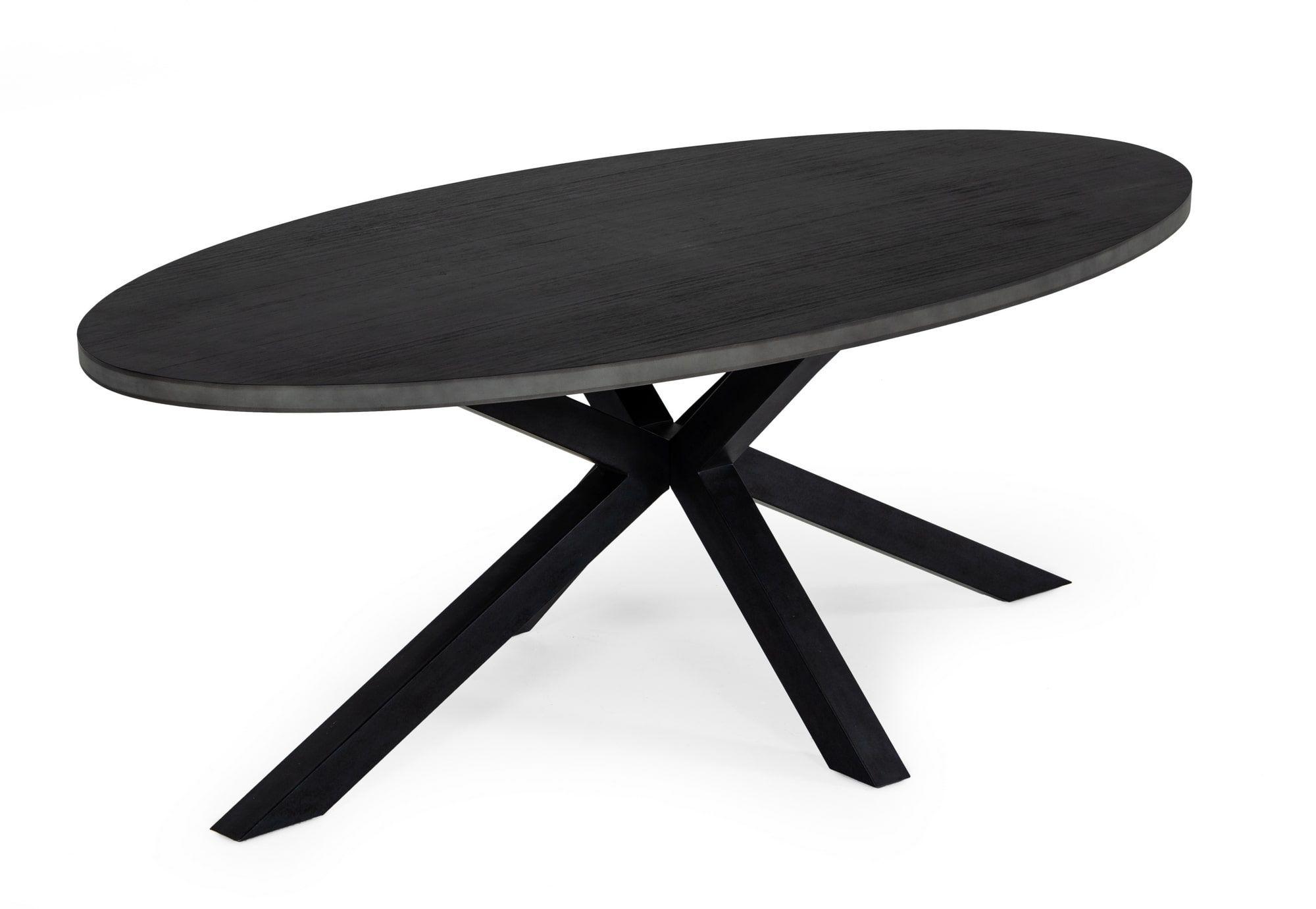 

    
Black Acacia Oval Dining Table by VIG Modrest Raygor
