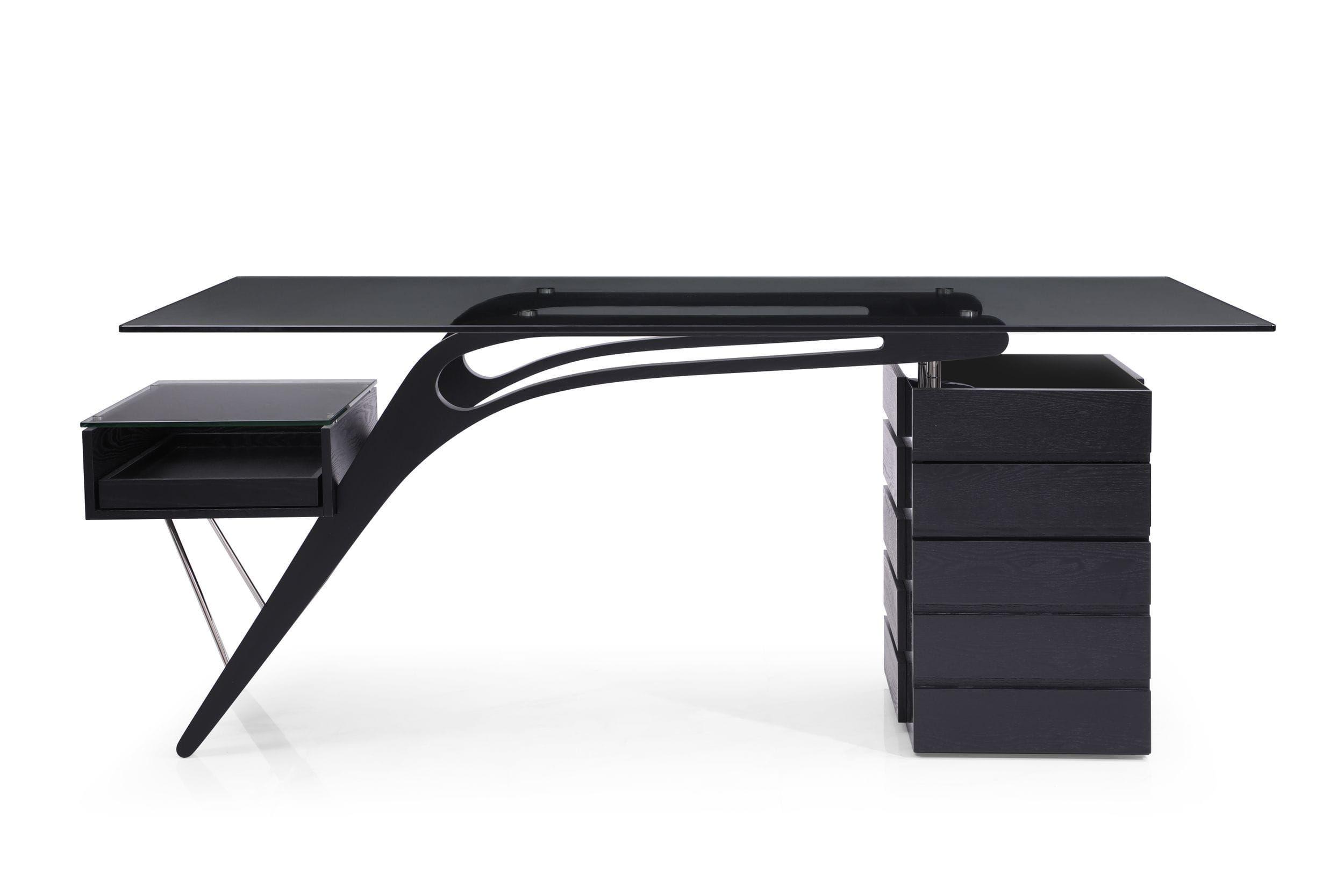 

    
Contemporary Black Ash Base & Glass Top Desk by VIG Modrest Suffolk
