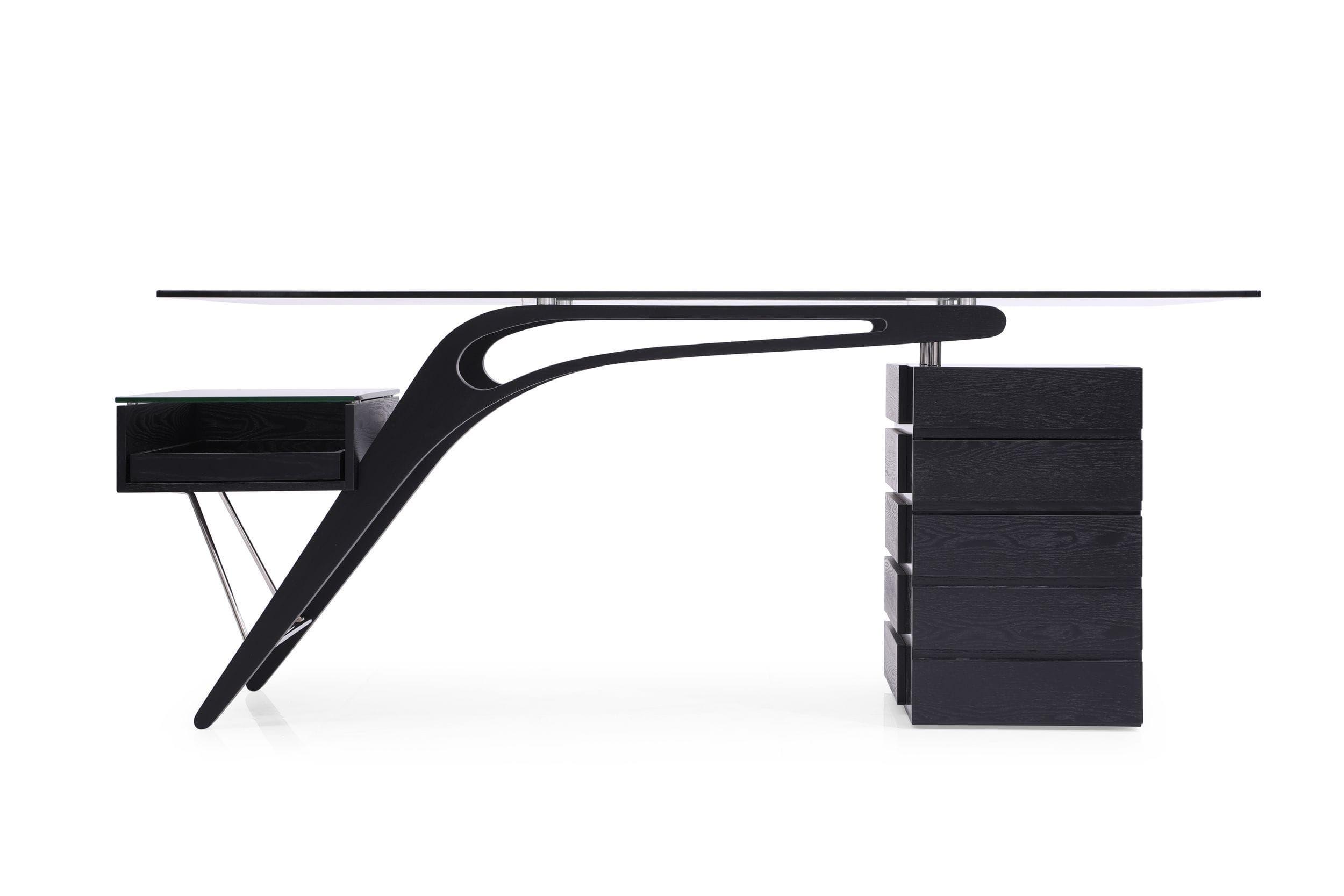

    
Contemporary Black Ash Base & Glass Top Desk by VIG Modrest Suffolk
