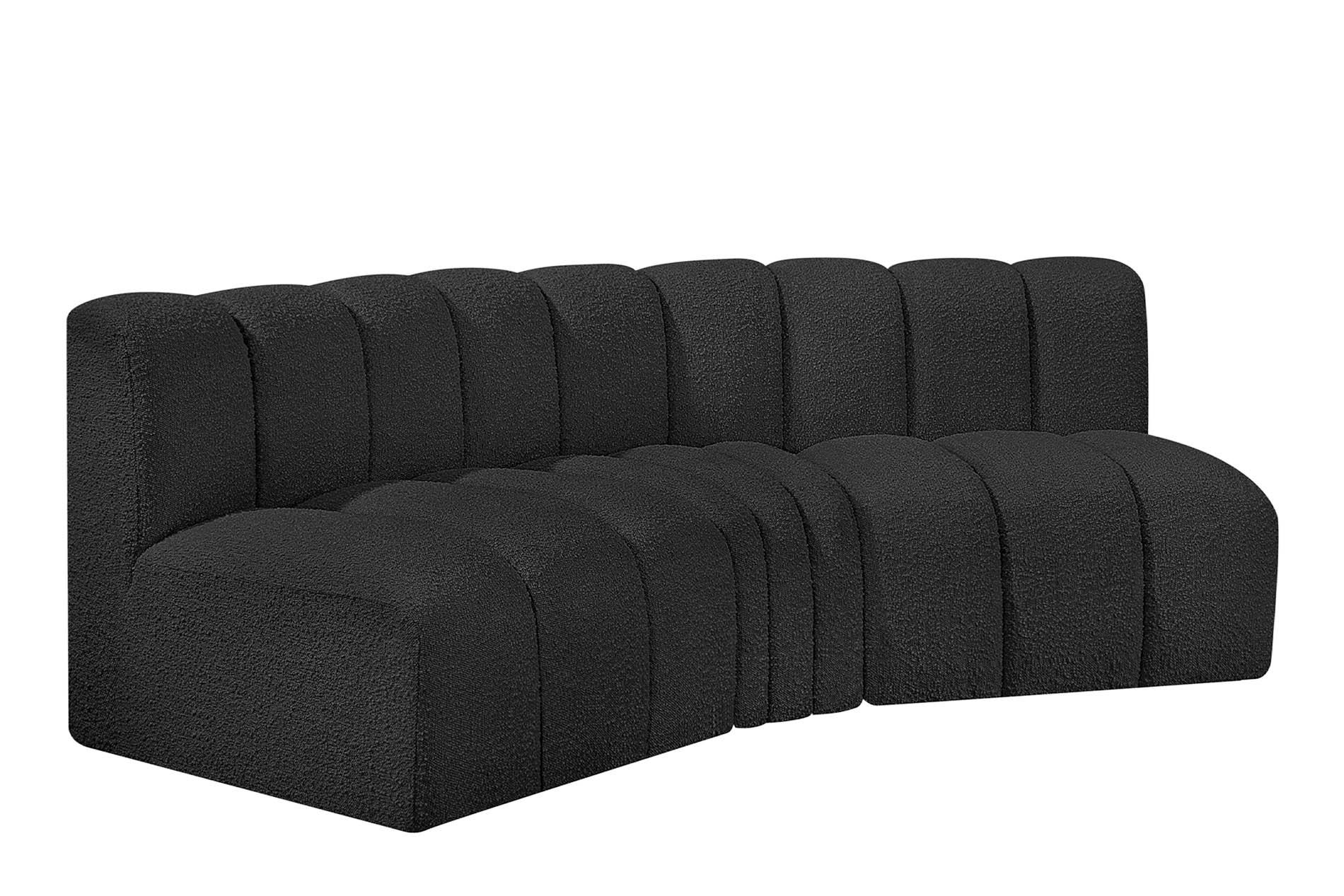 Contemporary, Modern Modular Sectional Sofa ARC 102Black-S3B 102Black-S3B in Black 