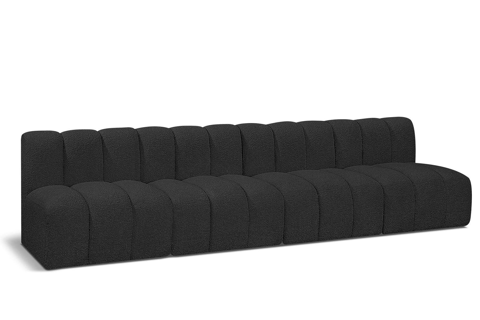 Contemporary, Modern Modular Sectional Sofa ARC 102Black-S4E 102Black-S4E in Black 