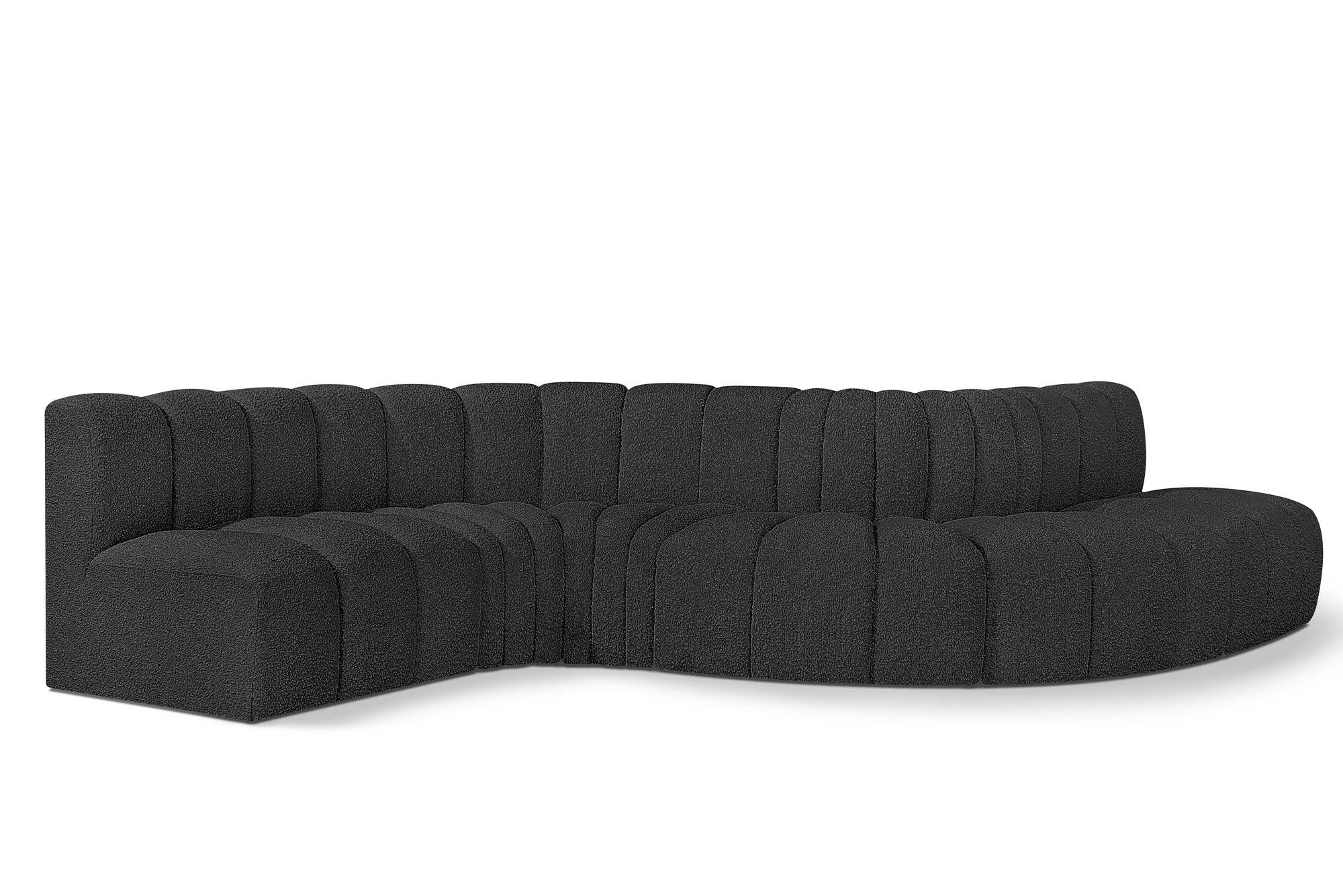 

    
Black Boucle Channel Tufted Modular Sectional ARC 102Black-S6A Meridian Modern
