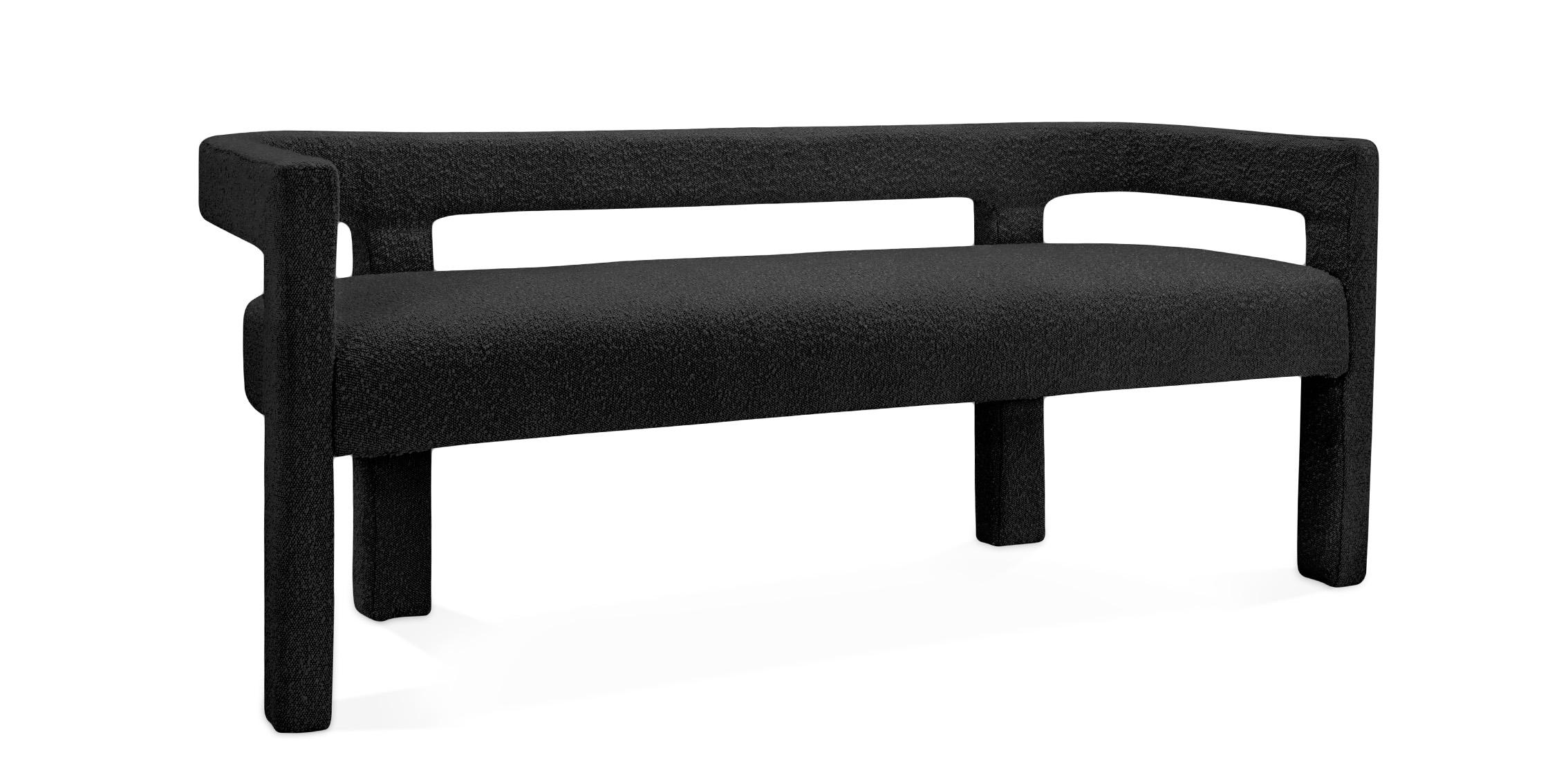 Contemporary, Modern Bench ATHENA 865Black 865Black in Black 