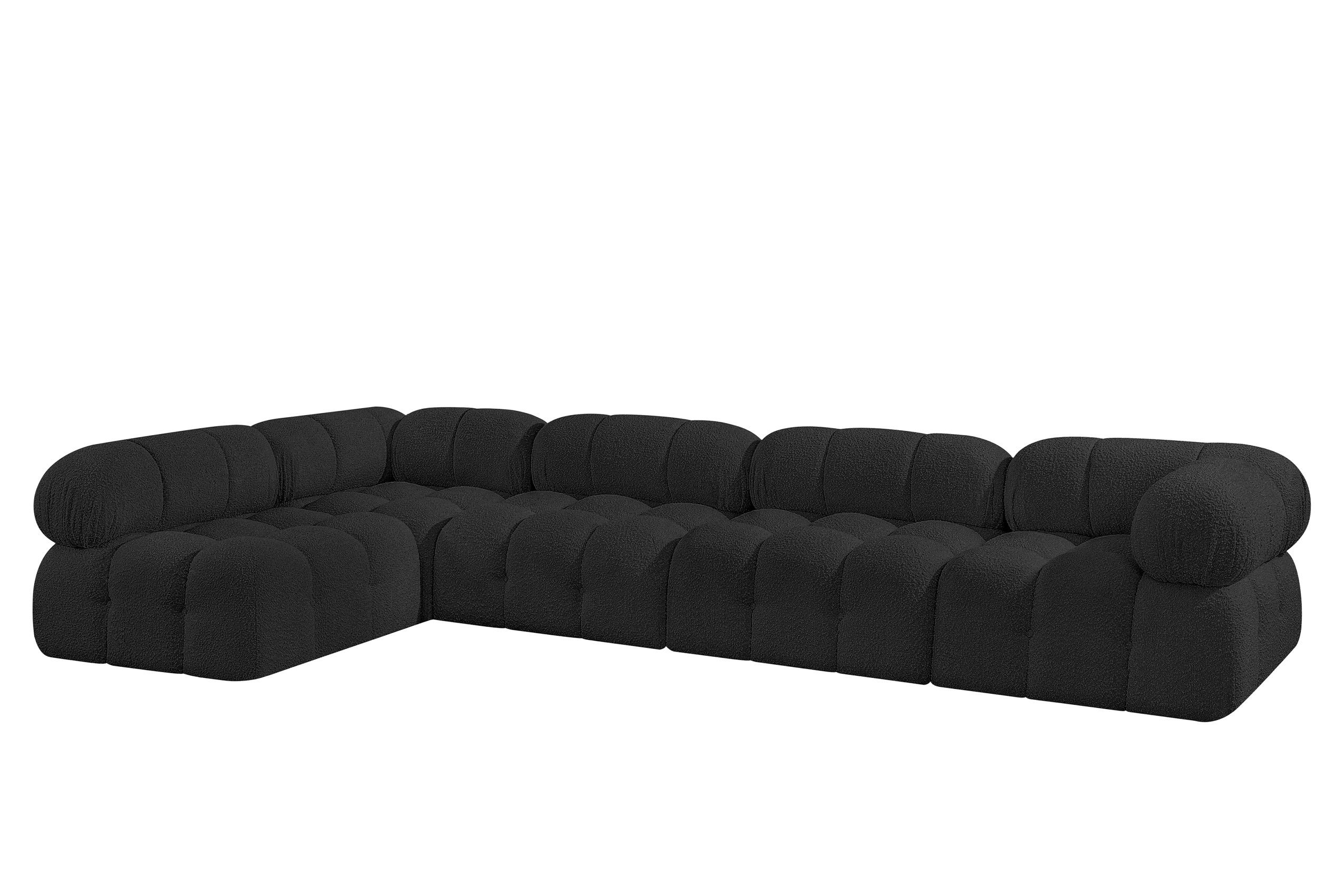 

    
Black Boucle Modular Sectional Sofa AMES 611Black-Sec5A Meridian Modern
