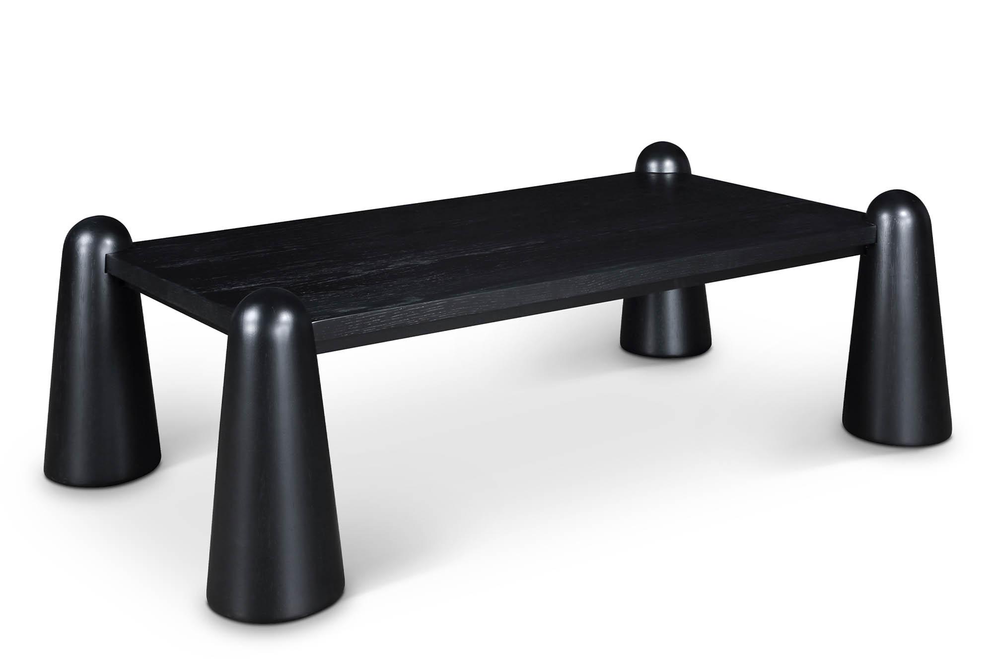 Modern Coffee Table WYNDHAM 99024Black-CT 99024Black-CT in Black 