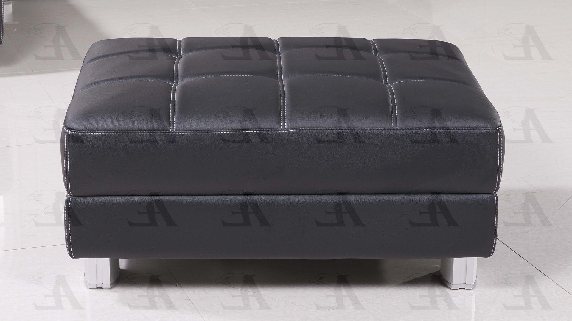 

        
American Eagle Furniture AE-L138L-BK Sectional Sofa Set Black Faux Leather 00656237669710

