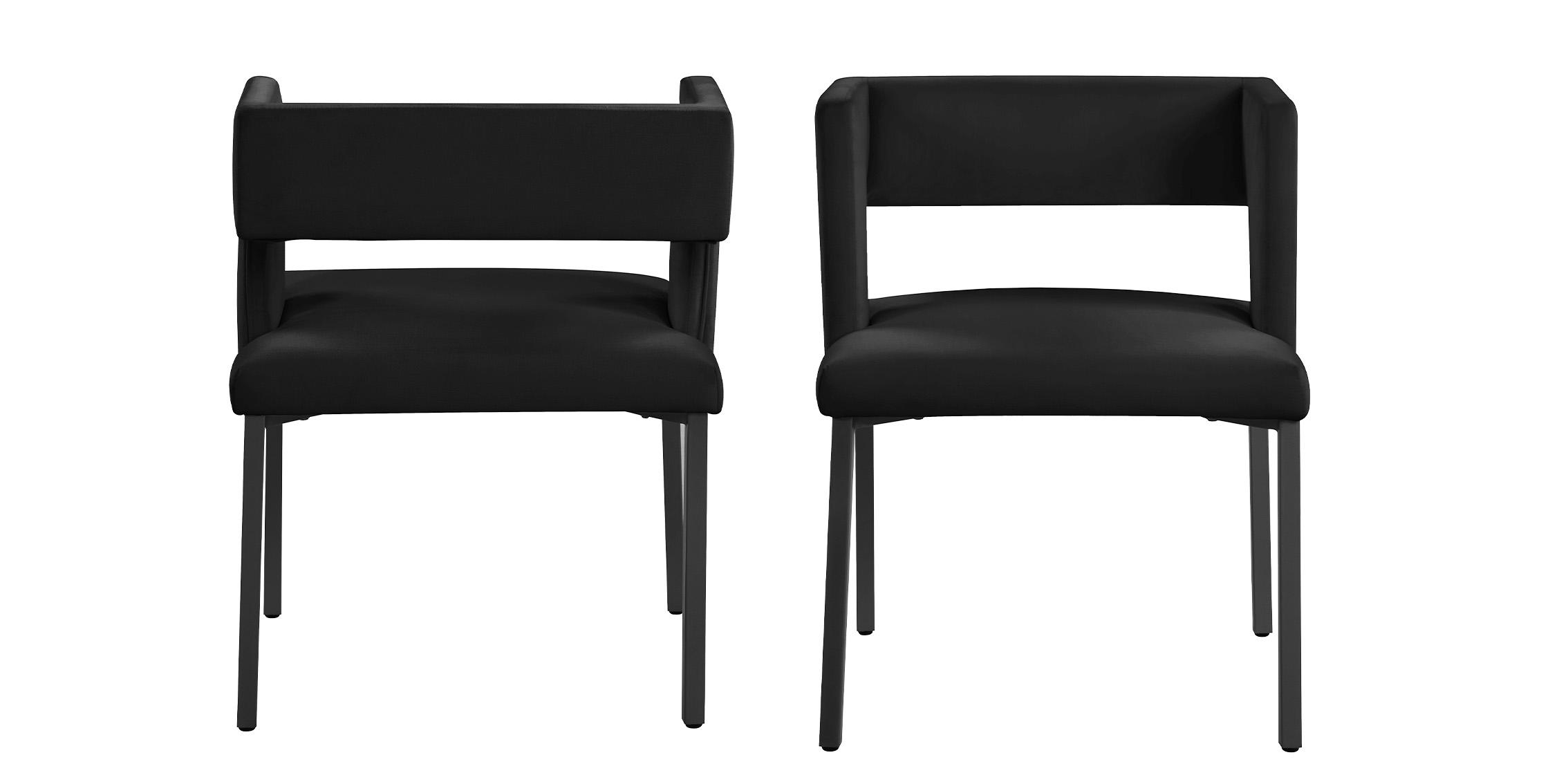 

        
Meridian Furniture CALEB 968Black-C Dining Chair Set Black Velvet 753359806204
