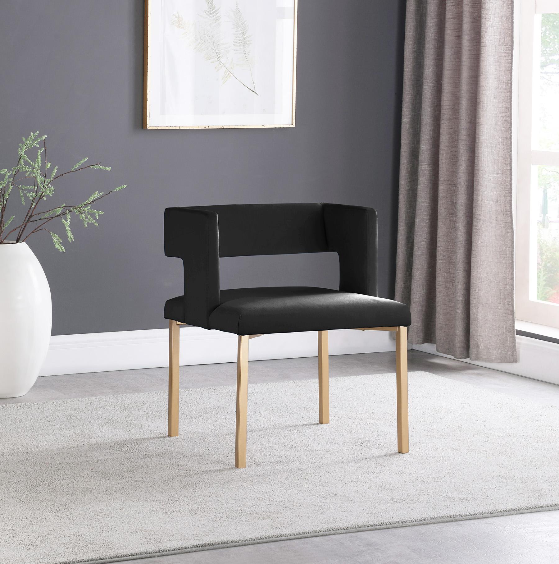 

        
Meridian Furniture CALEB 967Black-C Dining Chair Set Gold/Black Velvet 753359806167
