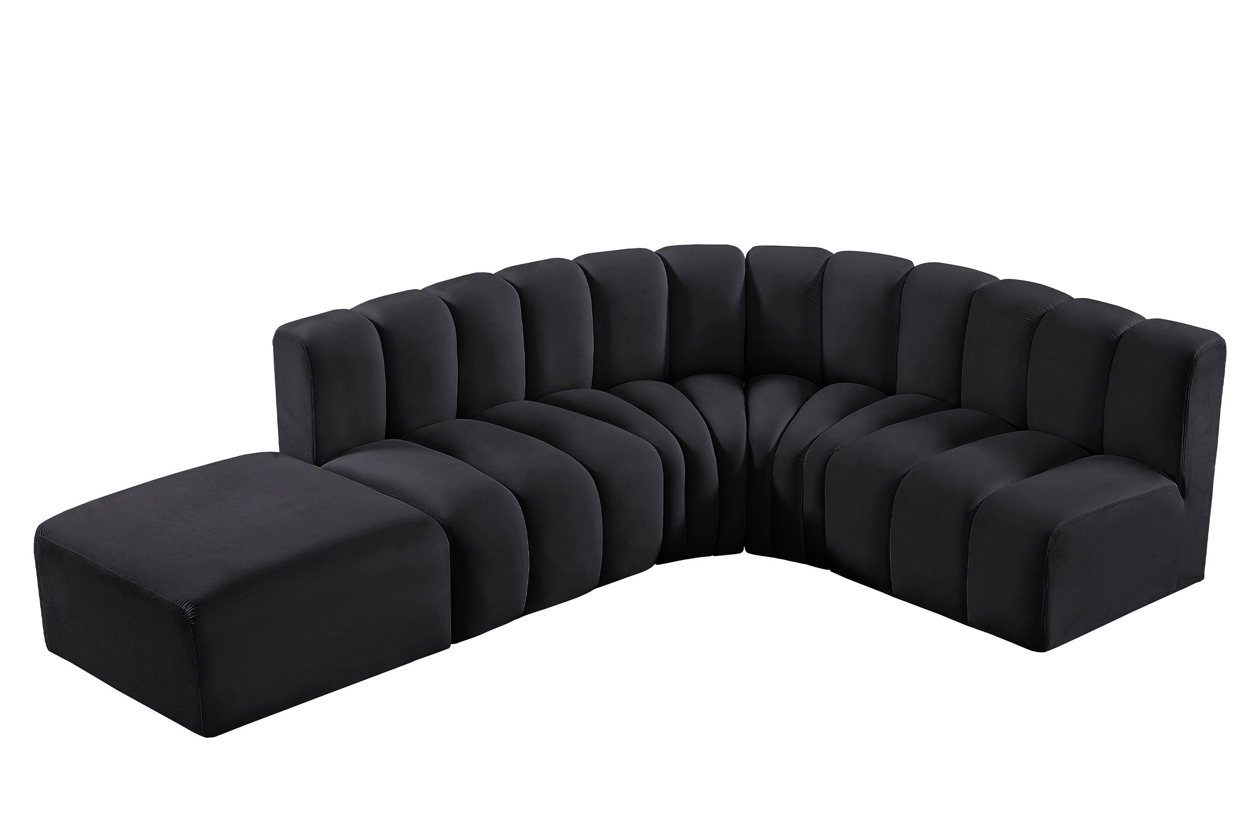 

    
103Black-S5C Meridian Furniture Modular Sectional Sofa
