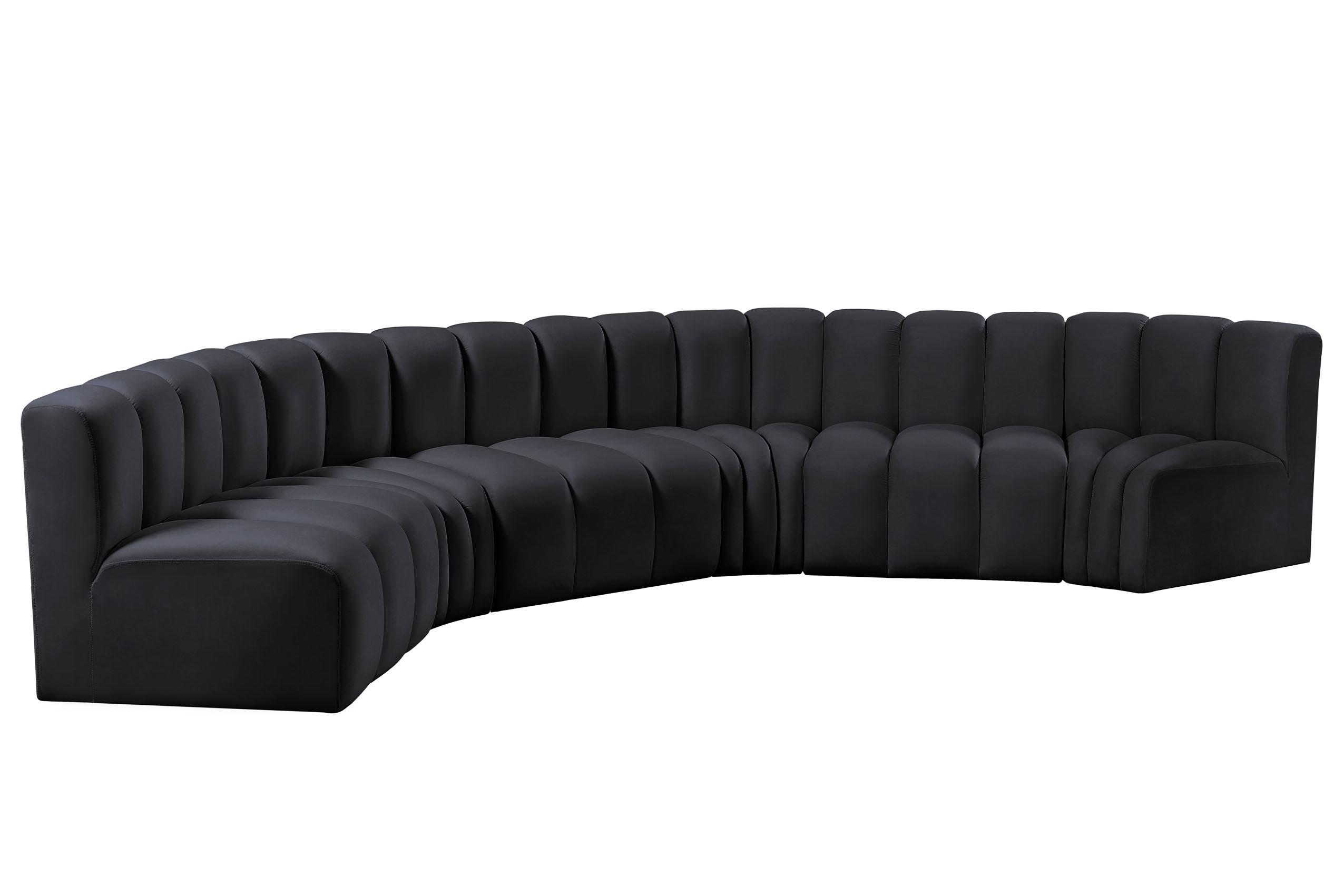 

    
103Black-S6B Meridian Furniture Modular Sectional Sofa
