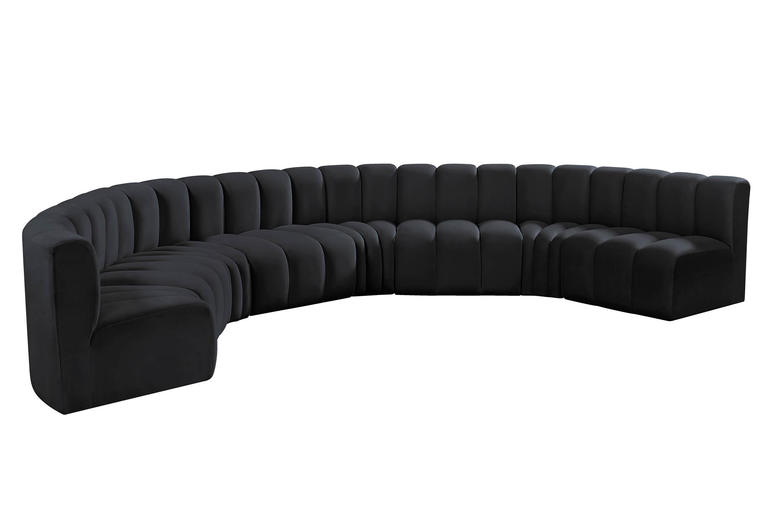 

    
103Black-S8B Meridian Furniture Modular Sectional Sofa
