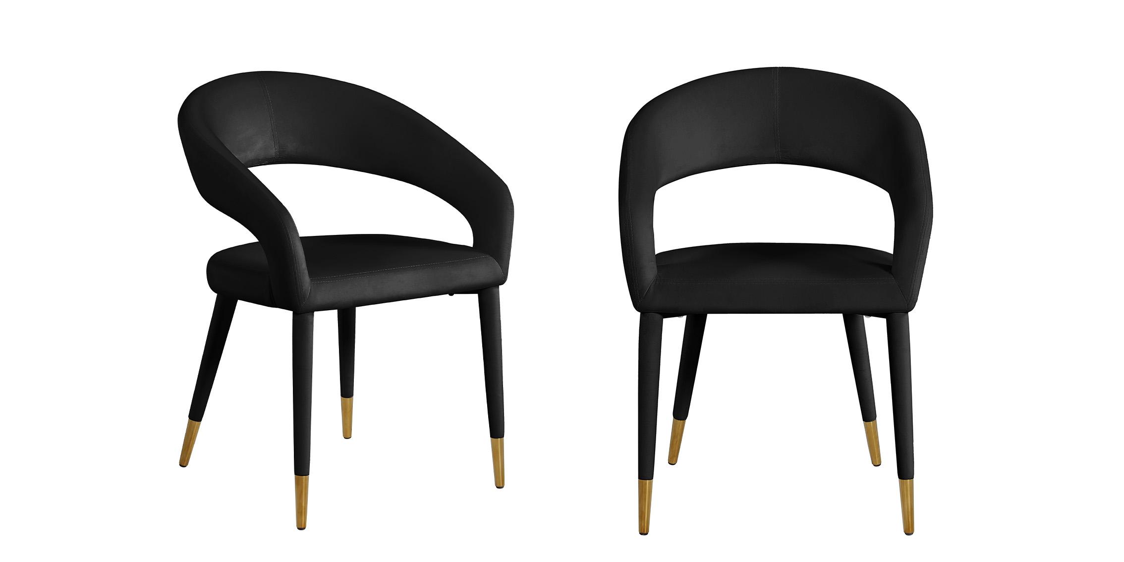 

    
Meridian Furniture DESTINY 537Black-C Dining Chair Set Gold/Black 537Black-C-Set-2
