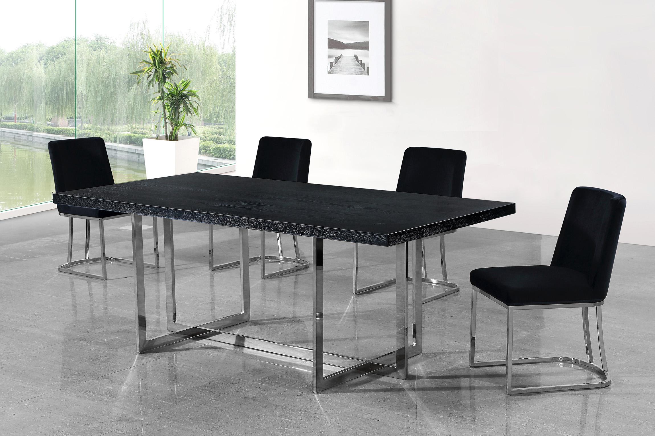 

        
Meridian Furniture HEIDI 728Black Dining Chair Set Chrome/Black Velvet 704831400878
