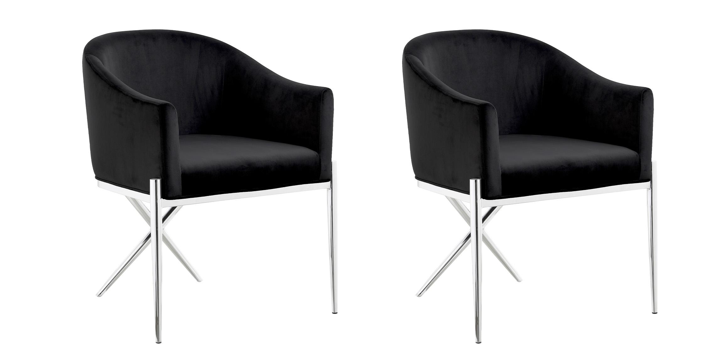 

    
Meridian Furniture XAVIER Dining Chair Set Chrome/Black 762Black-C-Set-2
