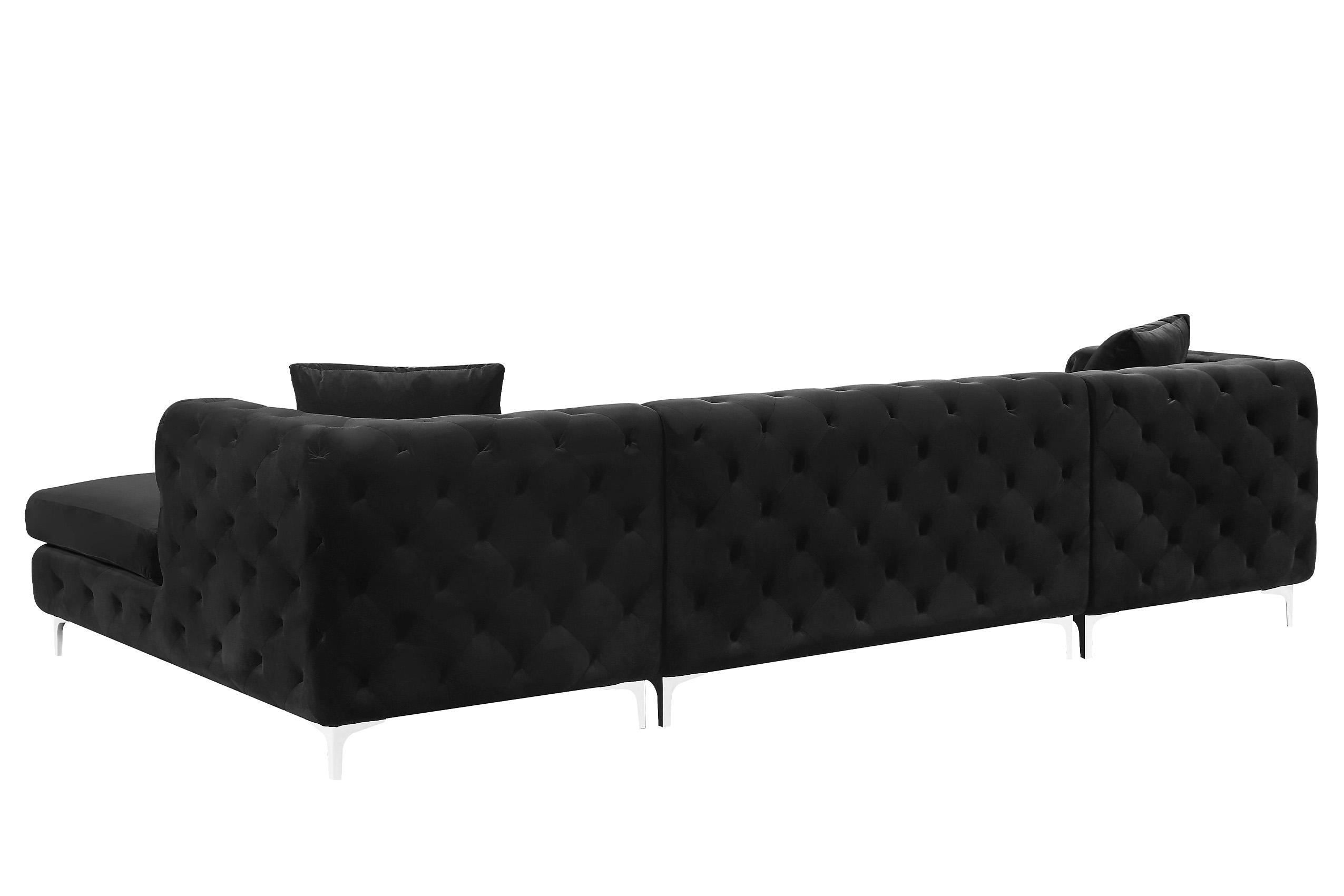 

        
Meridian Furniture Gail 664Black Sectional Sofa Black Velvet 647899951732
